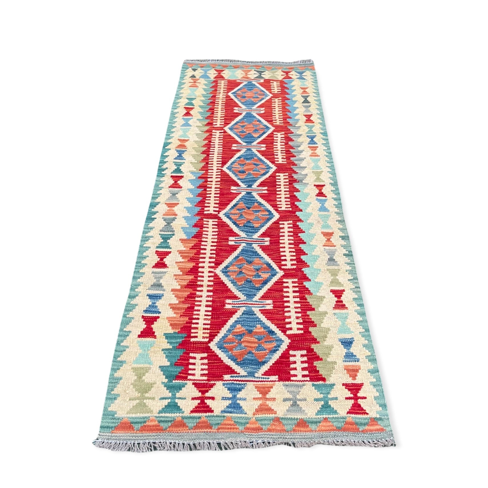 Faryab 6894 - 205x65 cm - Jerm Rugs - Afghan Kilim - Jerm | جِرْم