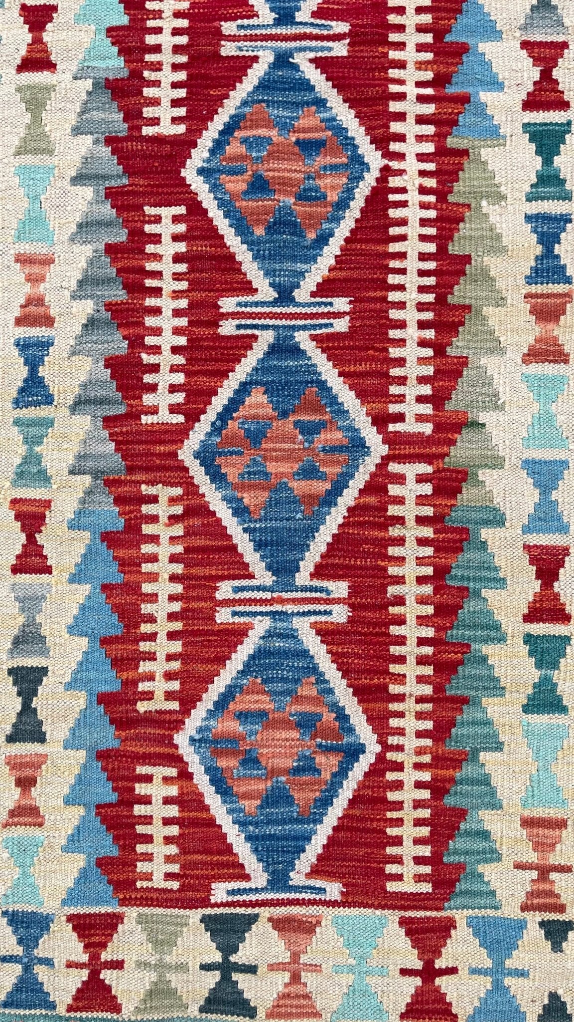 Faryab 6894 - 205x65 cm - Jerm Rugs - Afghan Kilim - Jerm | جِرْم