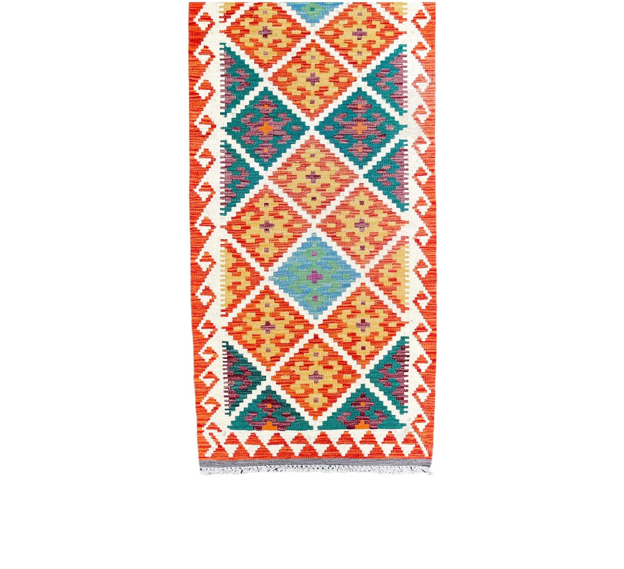 Faryab 953 - 196x74 cm - Jerm Rugs - Afghan Kilim - Jerm | جِرْم