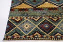 Gabbeh - 6'2 x 8'10 ft (187 x 267 cm) Hand Knotted Afghan Area Rug - Jerm Rugs - Handmade Afghan Rug - Jerm Rugs