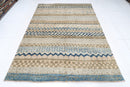 Gabbeh - 6.2x8.6 ft (187x257 cm) Hand Knotted Afghan Wool Rug - Jerm Rugs - Handmade Afghan Rug - Jerm Rugs