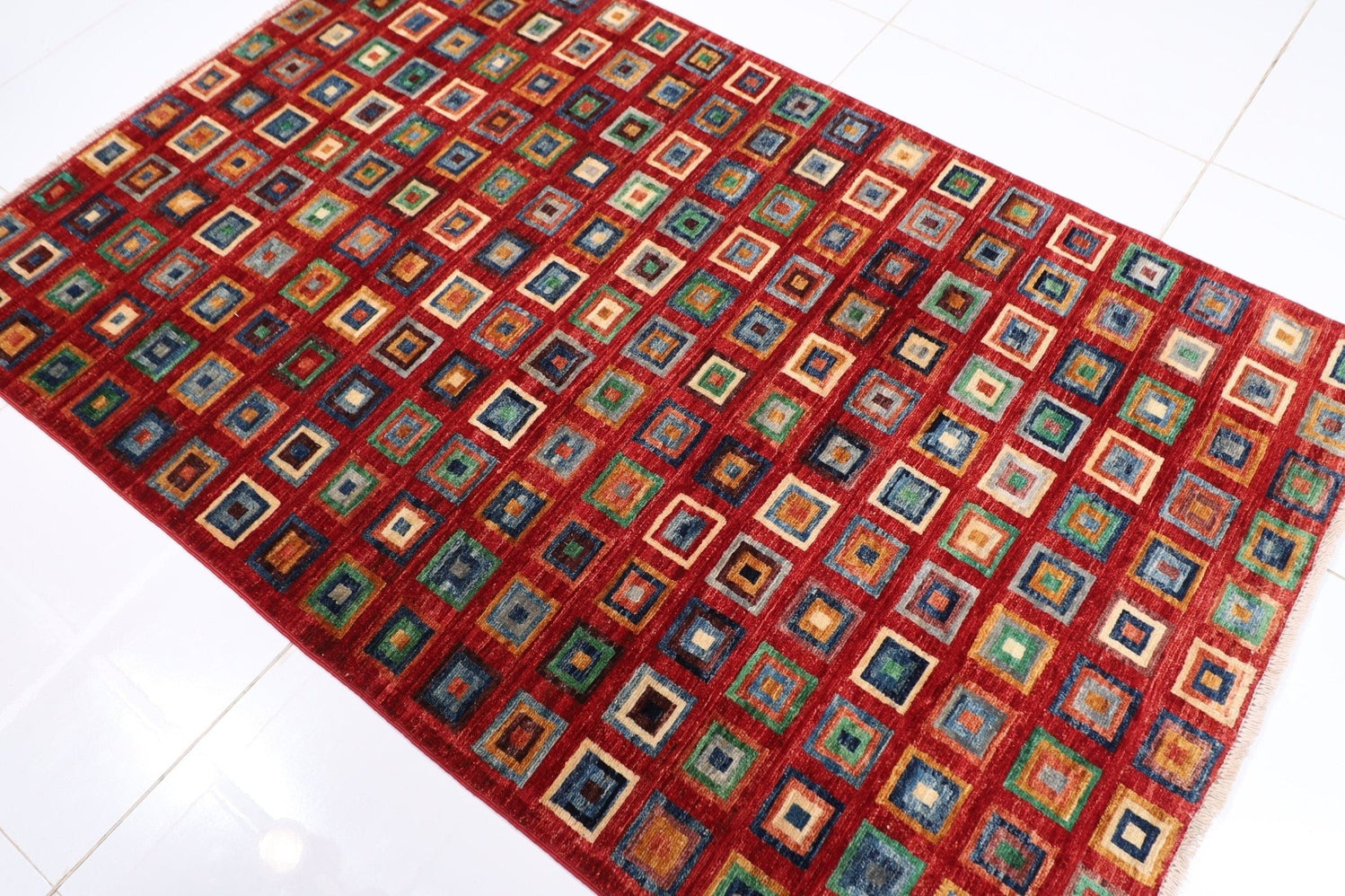 Gabbeh Rug - 124x192 cm (4'1"x6'4") Handmade Afghan Wool Area Rug