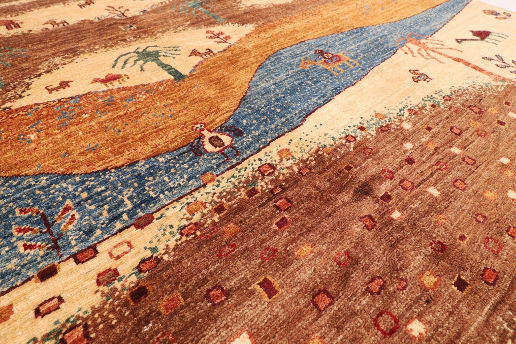 Gabbeh Tree of Life Rug - 5'11 x 8'6 ft (180 x 257 cm) - Jerm Rugs - Handmade Afghan Rug - Jerm Rugs