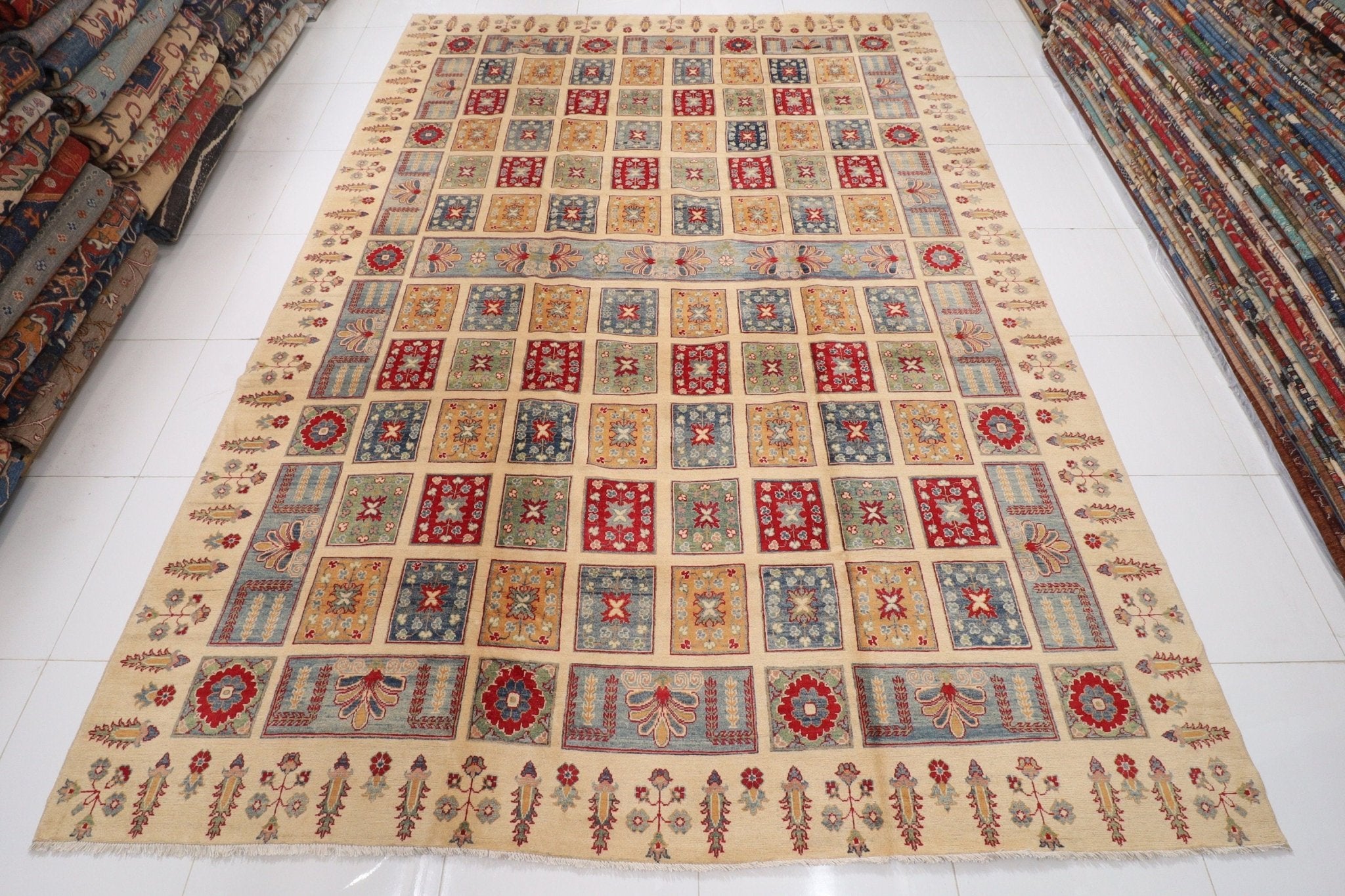 Geometric Elegance - 295x427 cm - Jerm Rugs - Handmade Afghan Rug - Jerm Rugs