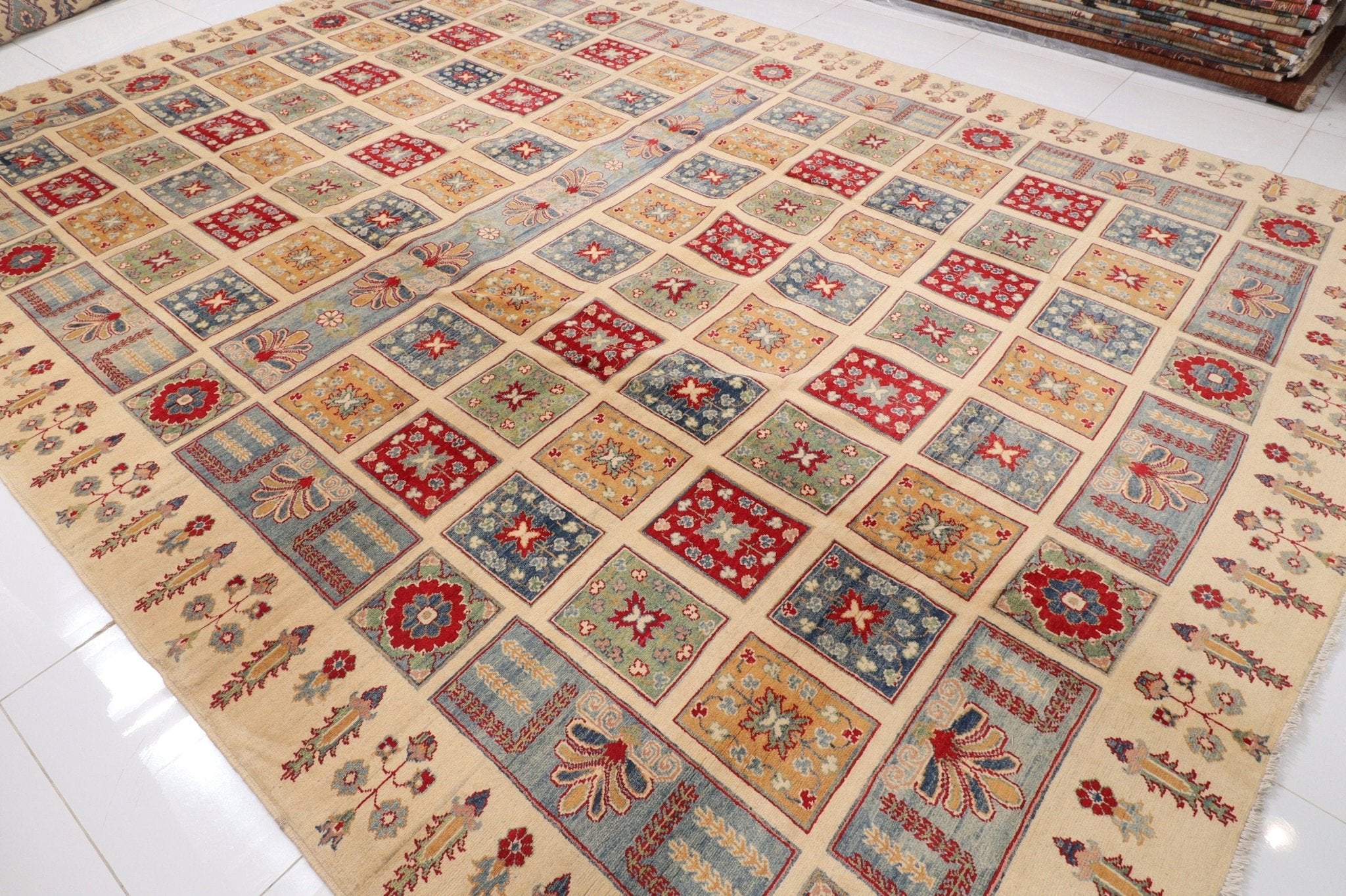 Geometric Elegance - 295x427 cm - Jerm Rugs - Handmade Afghan Rug - Jerm Rugs