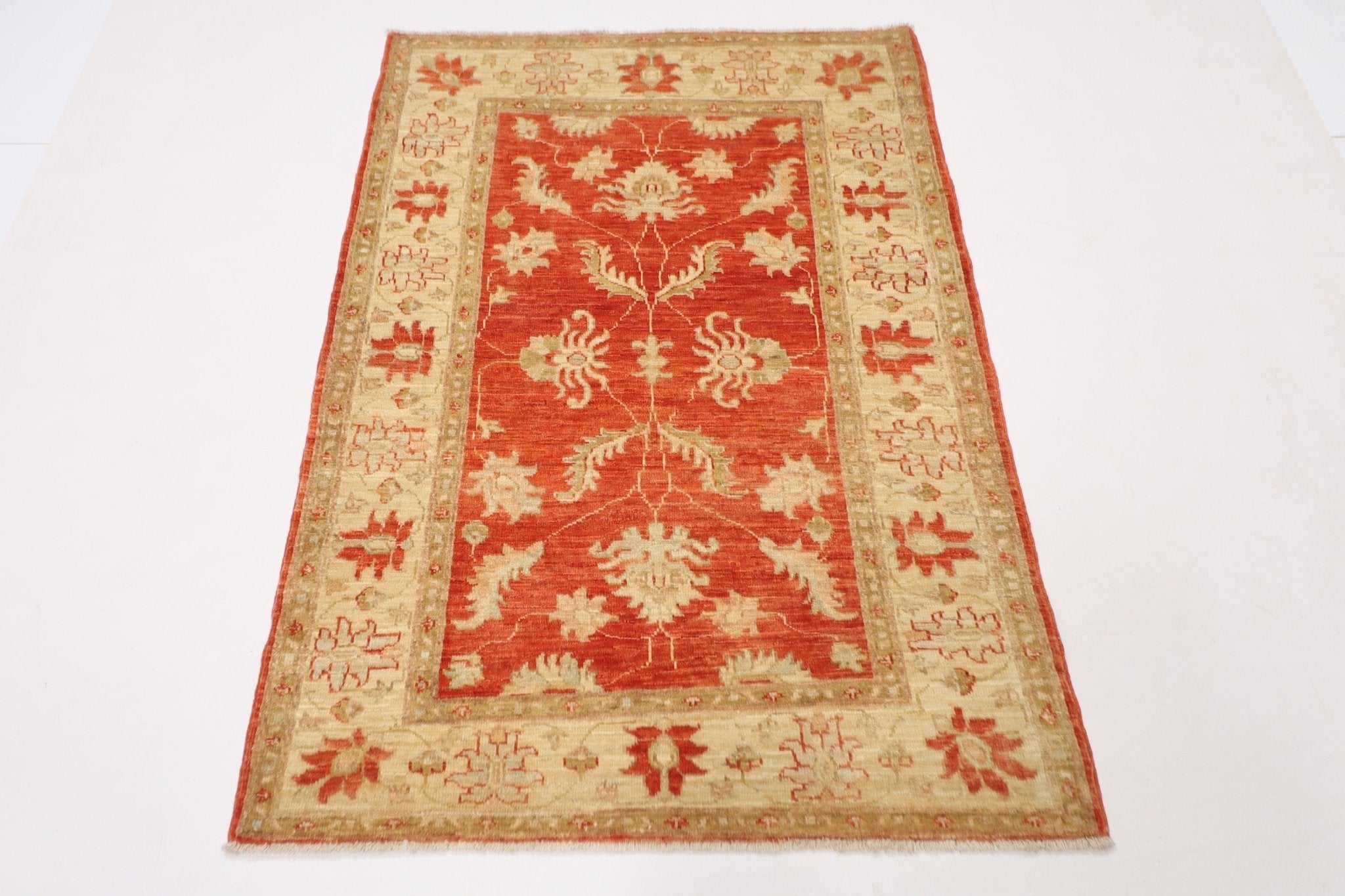 Ghazni - 3.5 x 5 ft (103 x 150 cm) Hand Knotted Afghan Rug