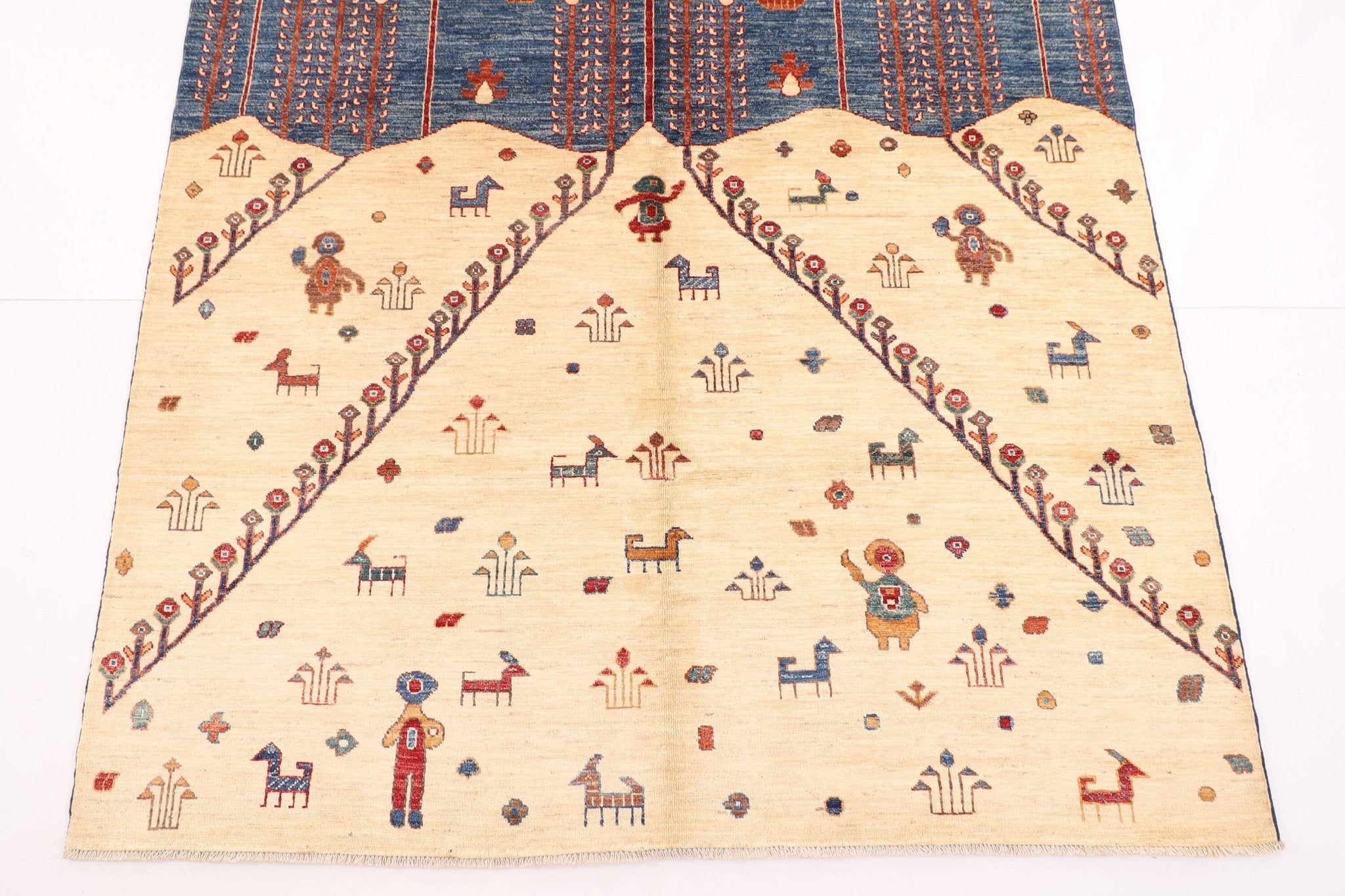 Ghazni Hand Knotted Rug - 6x8.8 ft (182x262 cm) - Jerm Rugs - Handmade Afghan Rug - Jerm Rugs