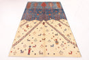 Ghazni Hand Knotted Rug - 6x8.8 ft (182x262 cm) - Jerm Rugs - Handmade Afghan Rug - Jerm Rugs