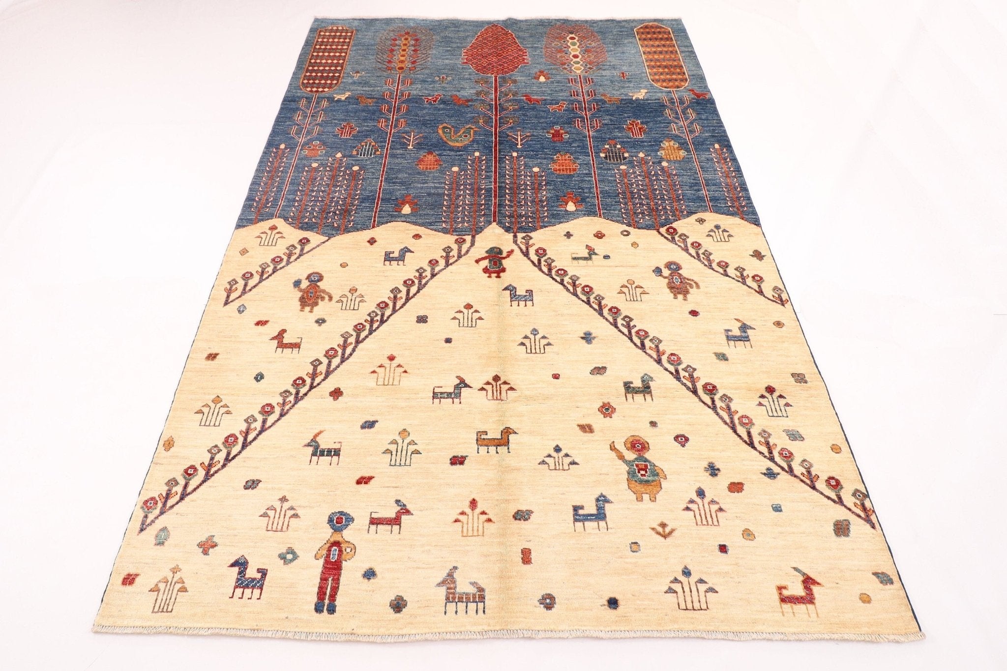 Ghazni Hand Knotted Rug - 6x8.8 ft (182x262 cm)