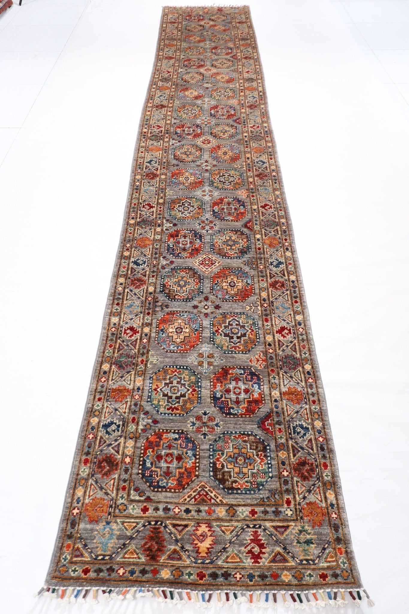 Hand - Knotted Afghan Kilim Runner - 80 x 461 cm - Jerm Rugs - Jerm Rugs