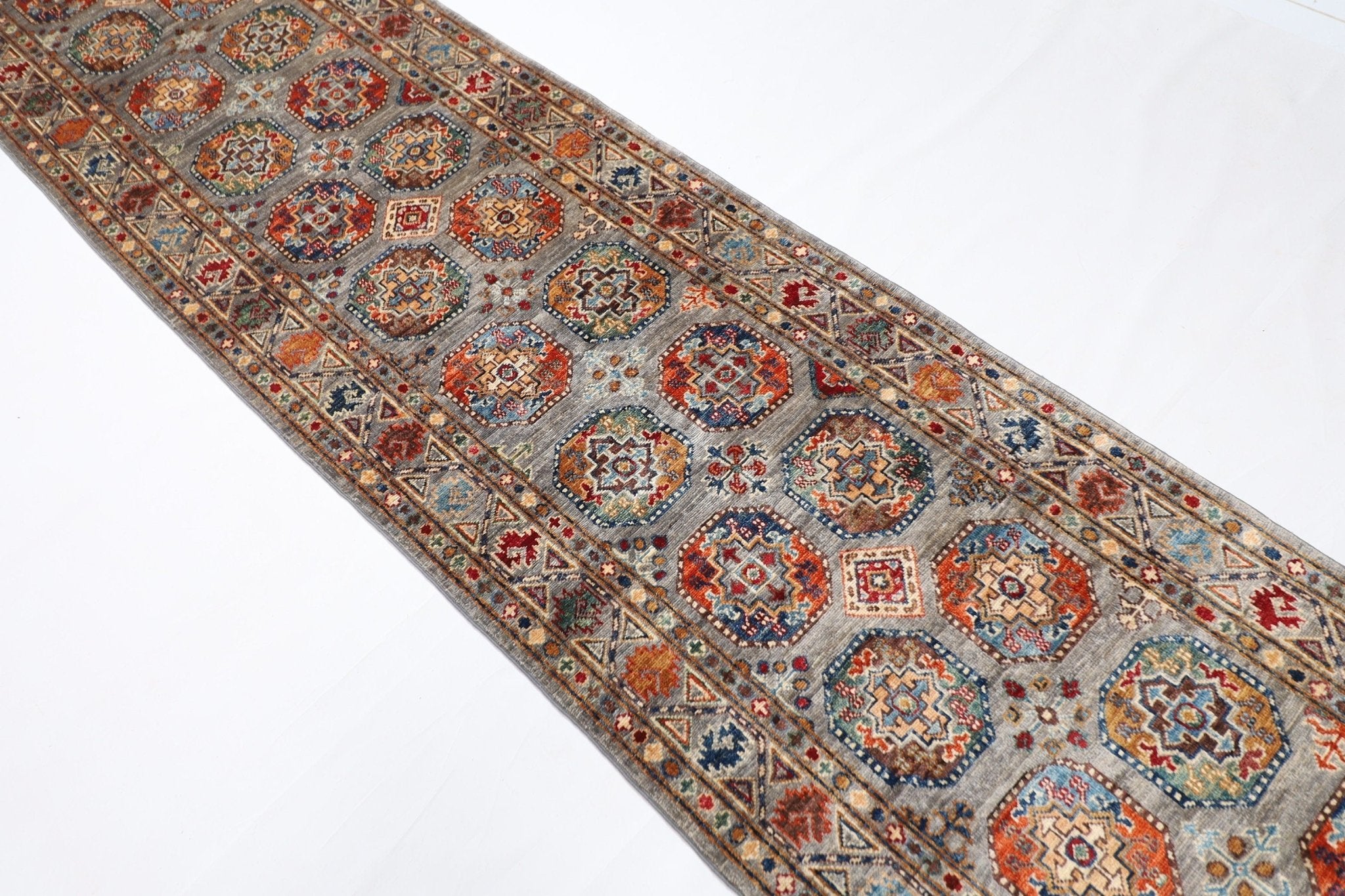 Hand-Knotted Afghan Kilim Runner - 80 x 461 cm