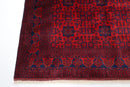 Handmade Afghan Turkmen 173x233 cm (5'8"x7'8") Bokhara Red Area Rug - Perfect for Living Room, Office, and Home Decor - Jerm Rugs - Handmade Afghan Rug - Jerm Rugs