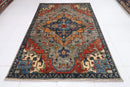 Heriz - 6'4" x 9'2" ft (192 x 279 cm) Handmade Wool Area Rug - Jerm Rugs - Handmade Afghan Rug - Jerm Rugs