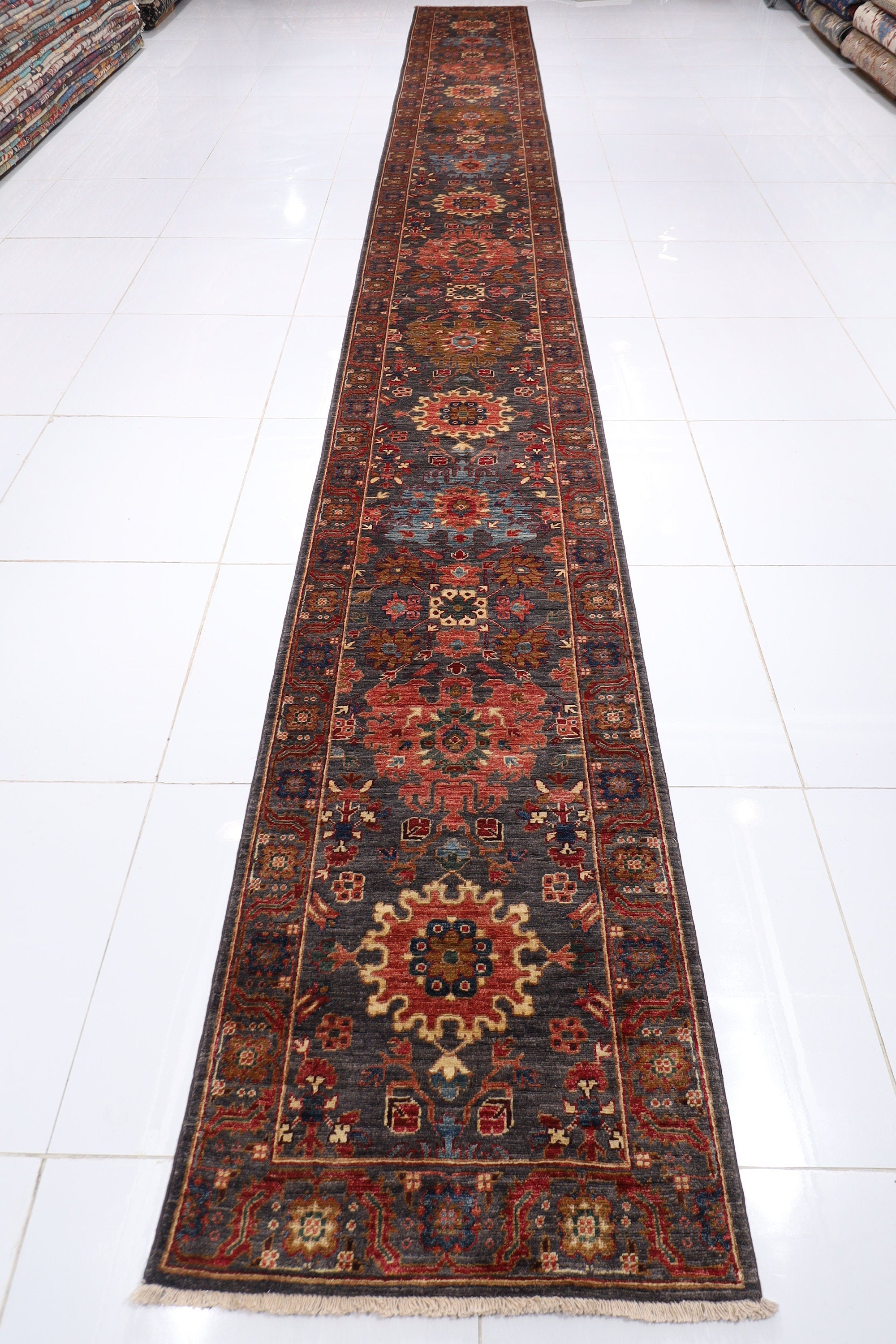 Turkmen Handmade Rug - 77 x 703 cm, 2.7 x 23.1 ft