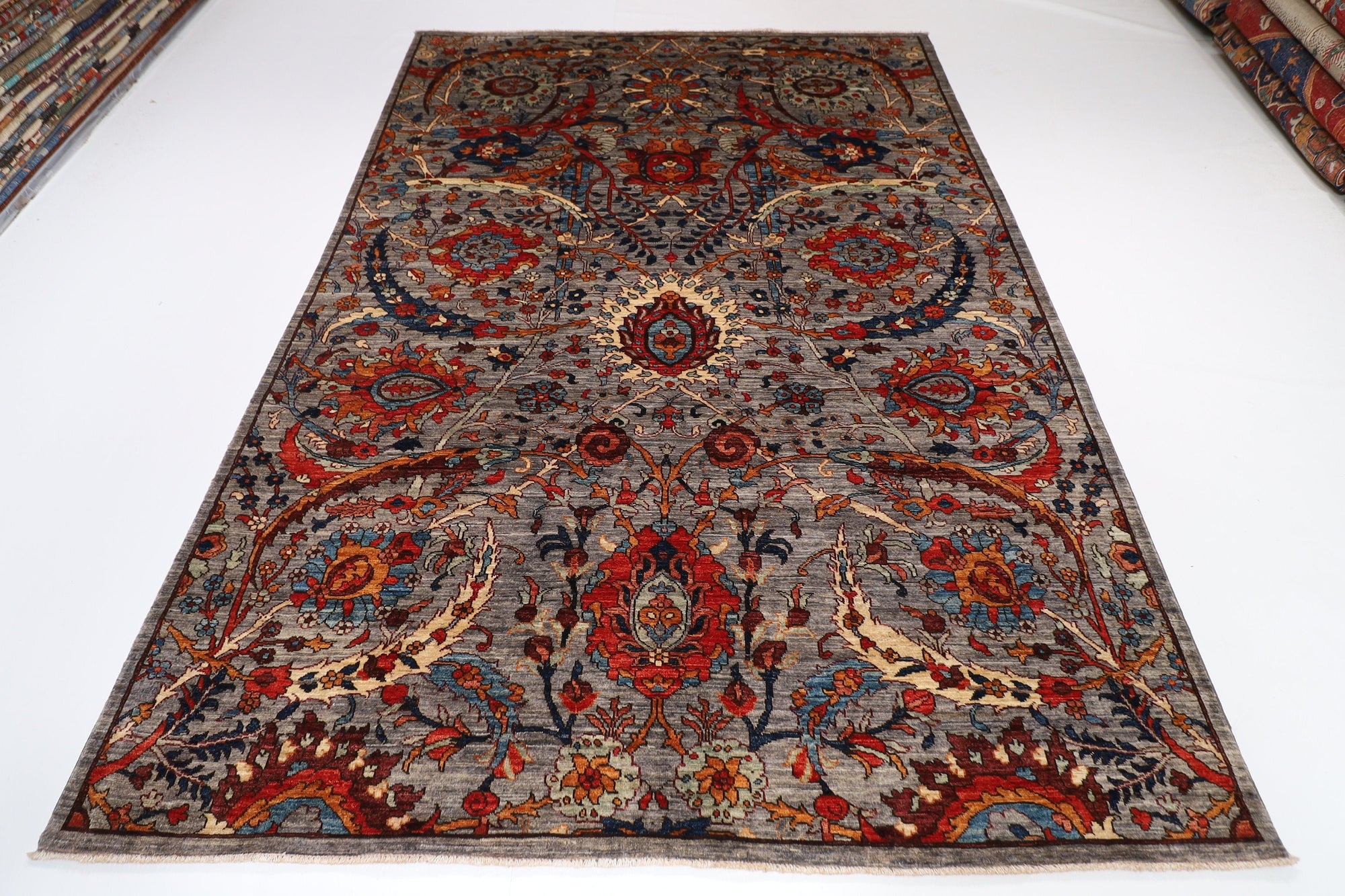 Tribal - 203 x 297 cm (6.8 x 9.9 ft) Hand-Knotted Afghan Wool Rug