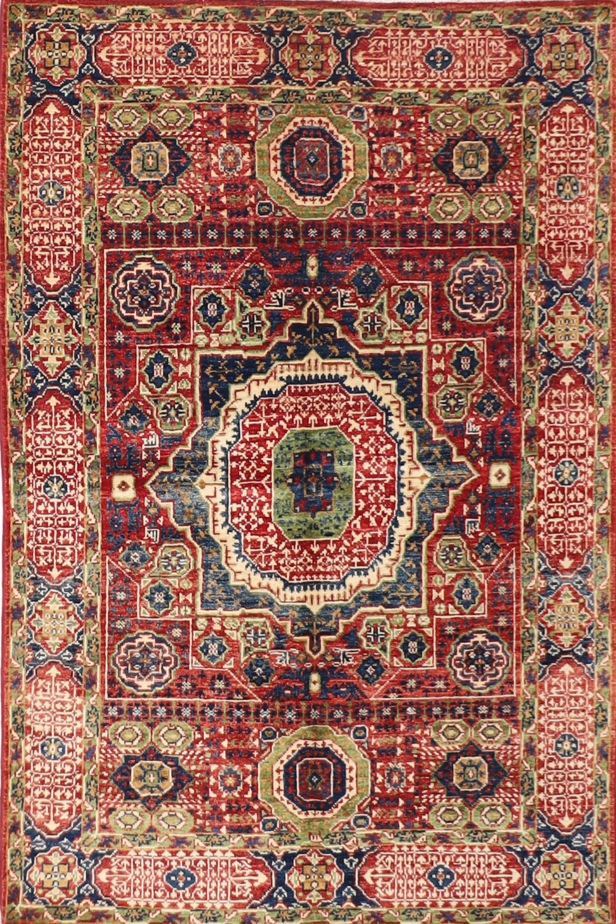 Vibrant Afghan - 123 x 173 cm