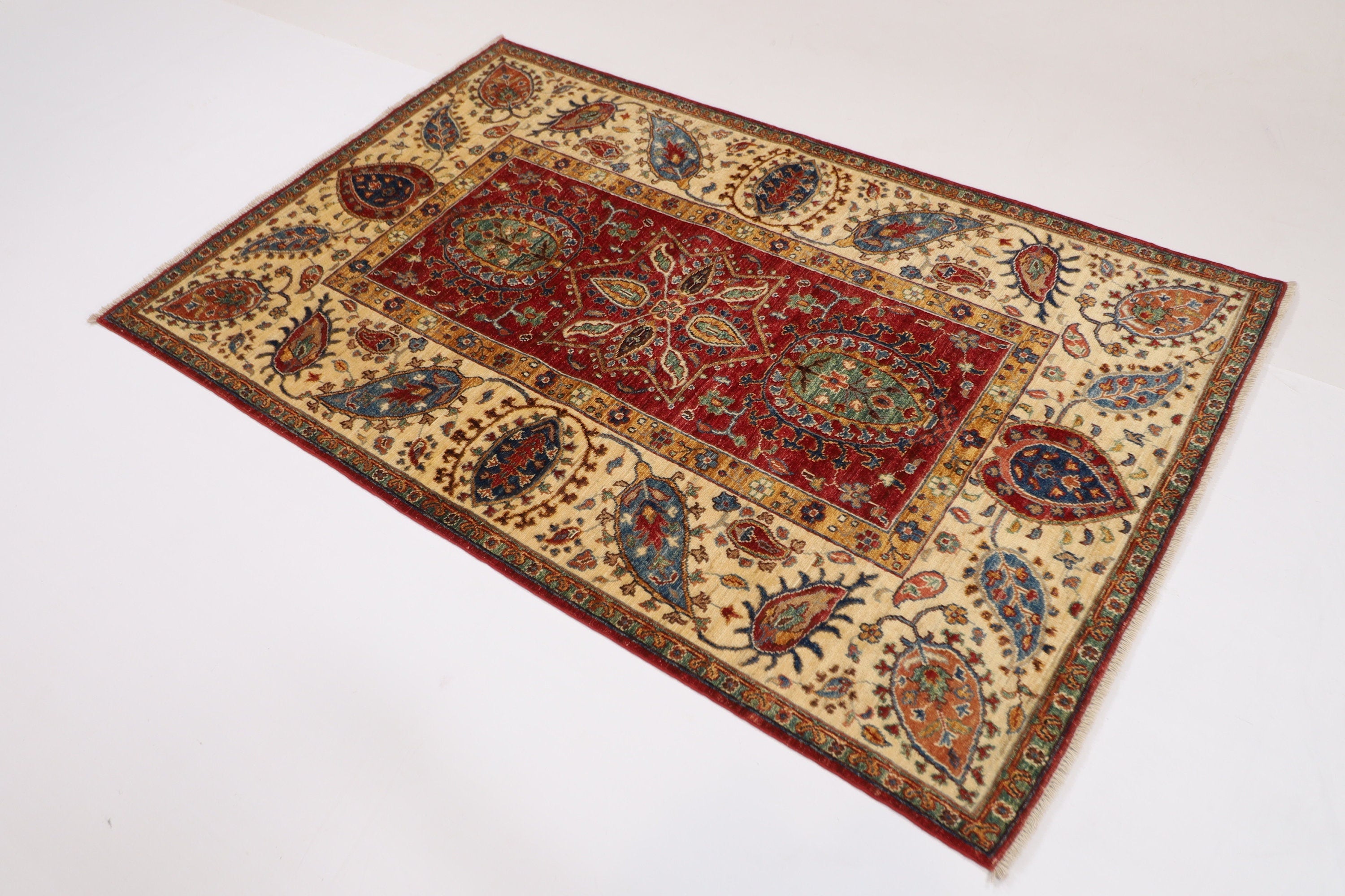 Turkmen - 120x187 cm (4x6 ft) Hand Knotted Afghan Rug