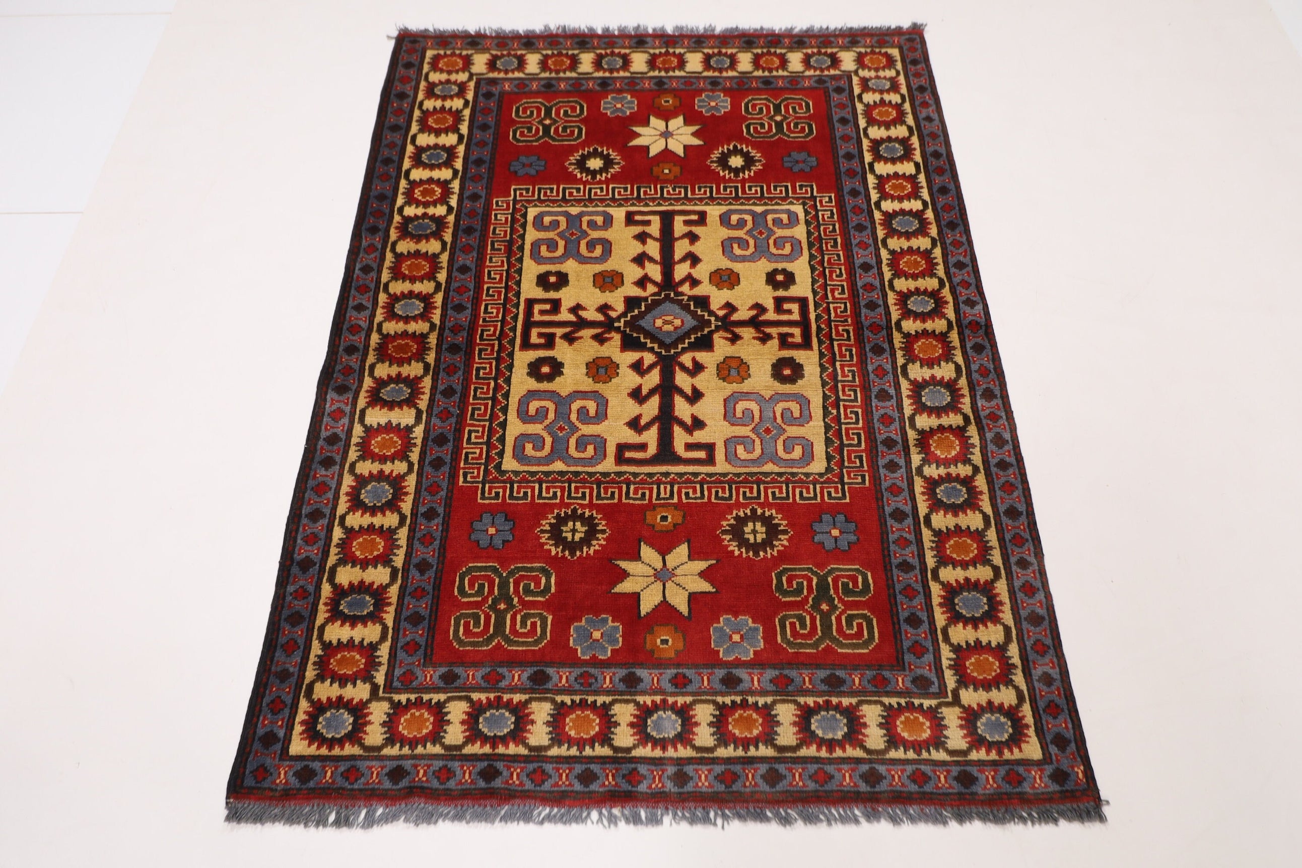 Turkmen Hand Knotted Rug - 3.6x5.1 ft (107x154 cm)