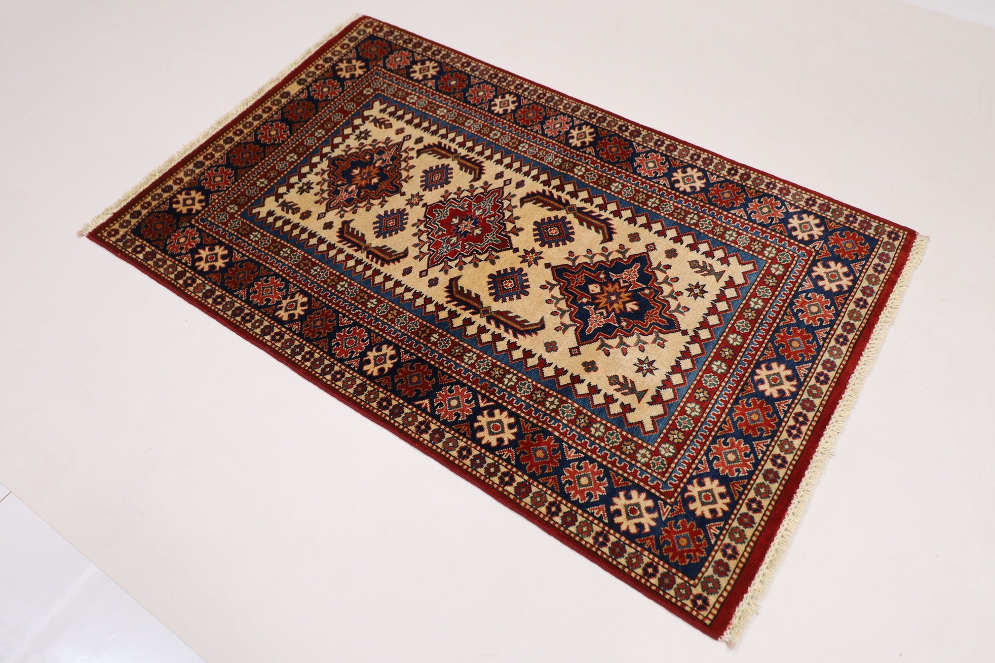 Tribal Area Rug - 3x5 ft (100 x 157 cm) Hand Knotted Wool