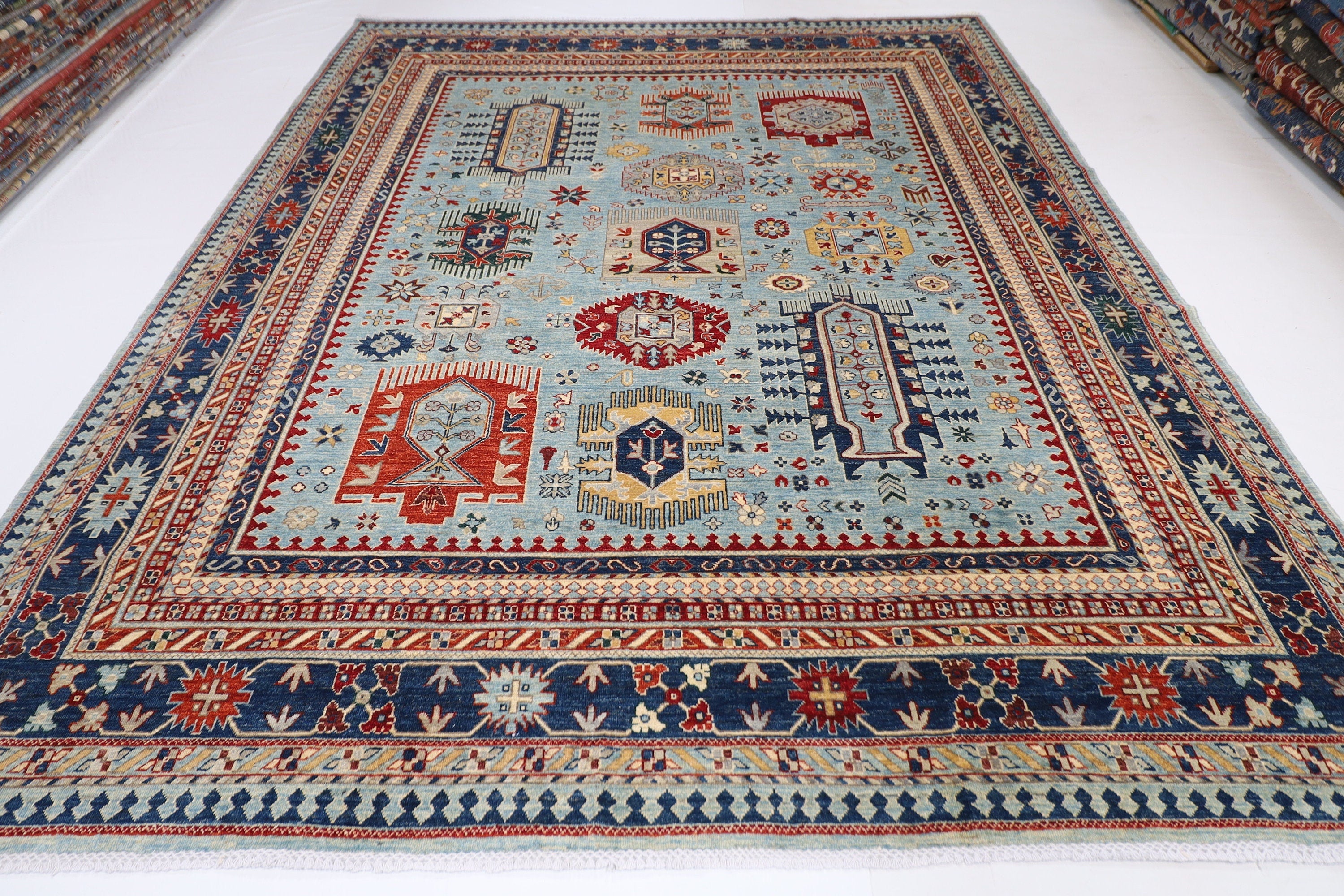 Persian - 277x355 cm (9x12 ft) Hand-Knotted Area Rug