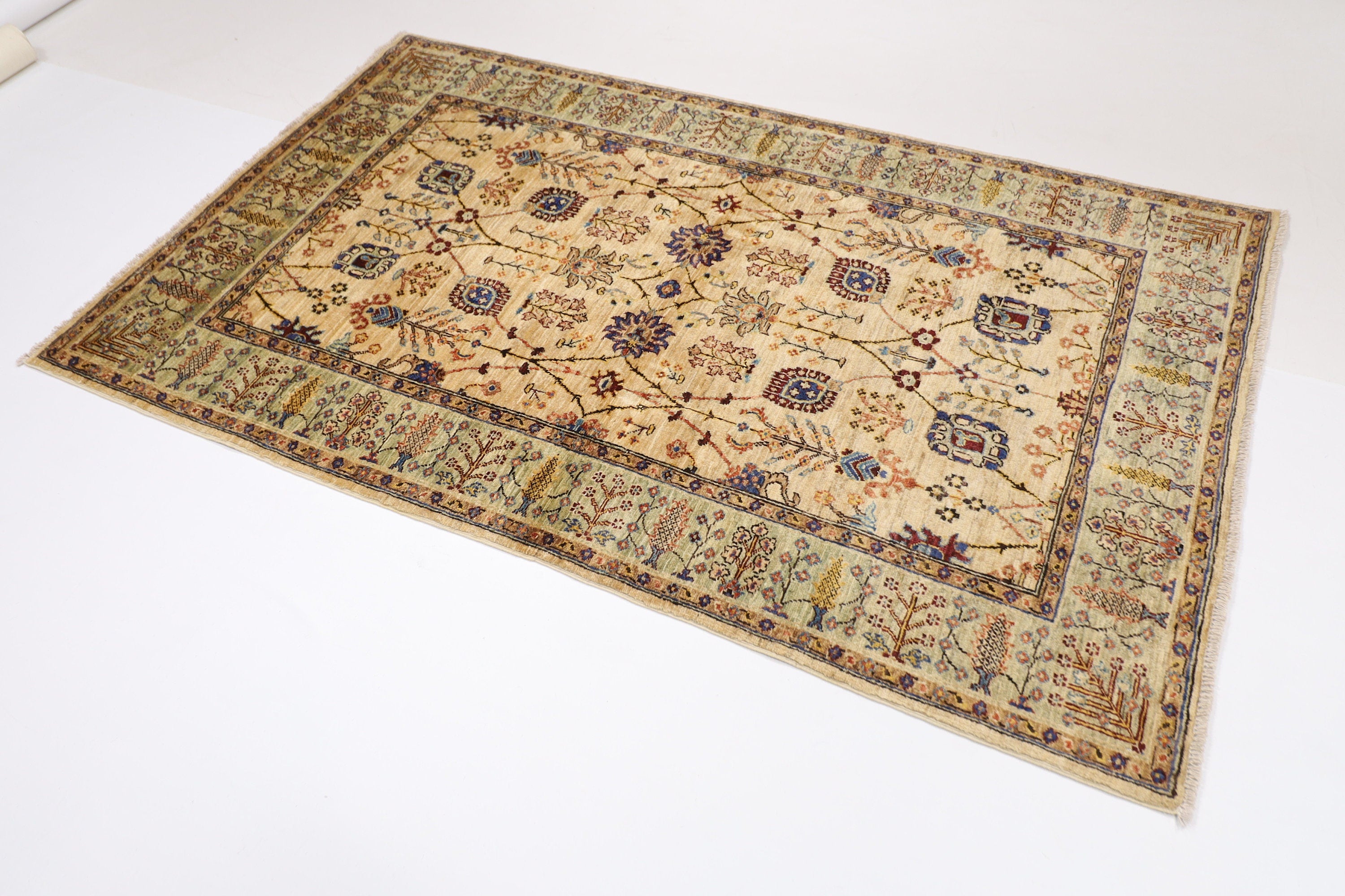 Turkmen - 126 x 204 cm (4'2" x 6'9") Hand-Knotted Afghan Wool Rug