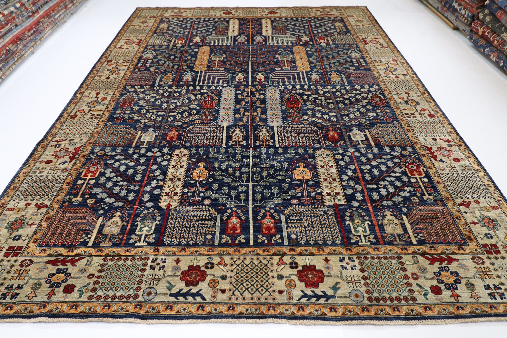 Transitional Afghan Bakhshaish Area Rug - 274 x 365 cm