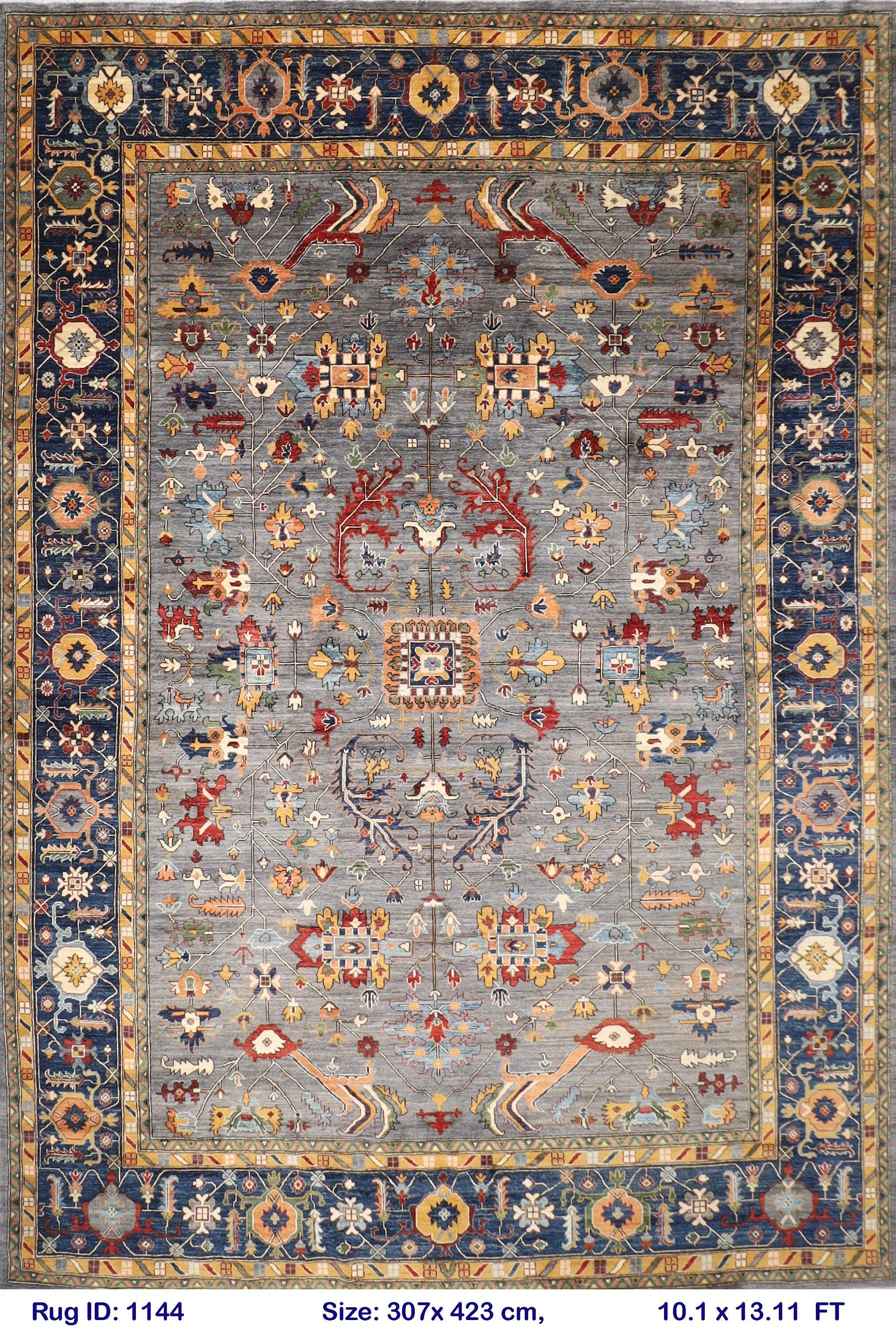 Persian - 307 x 423 cm (10.1 x 13.11 ft) Handcrafted Wool Rug