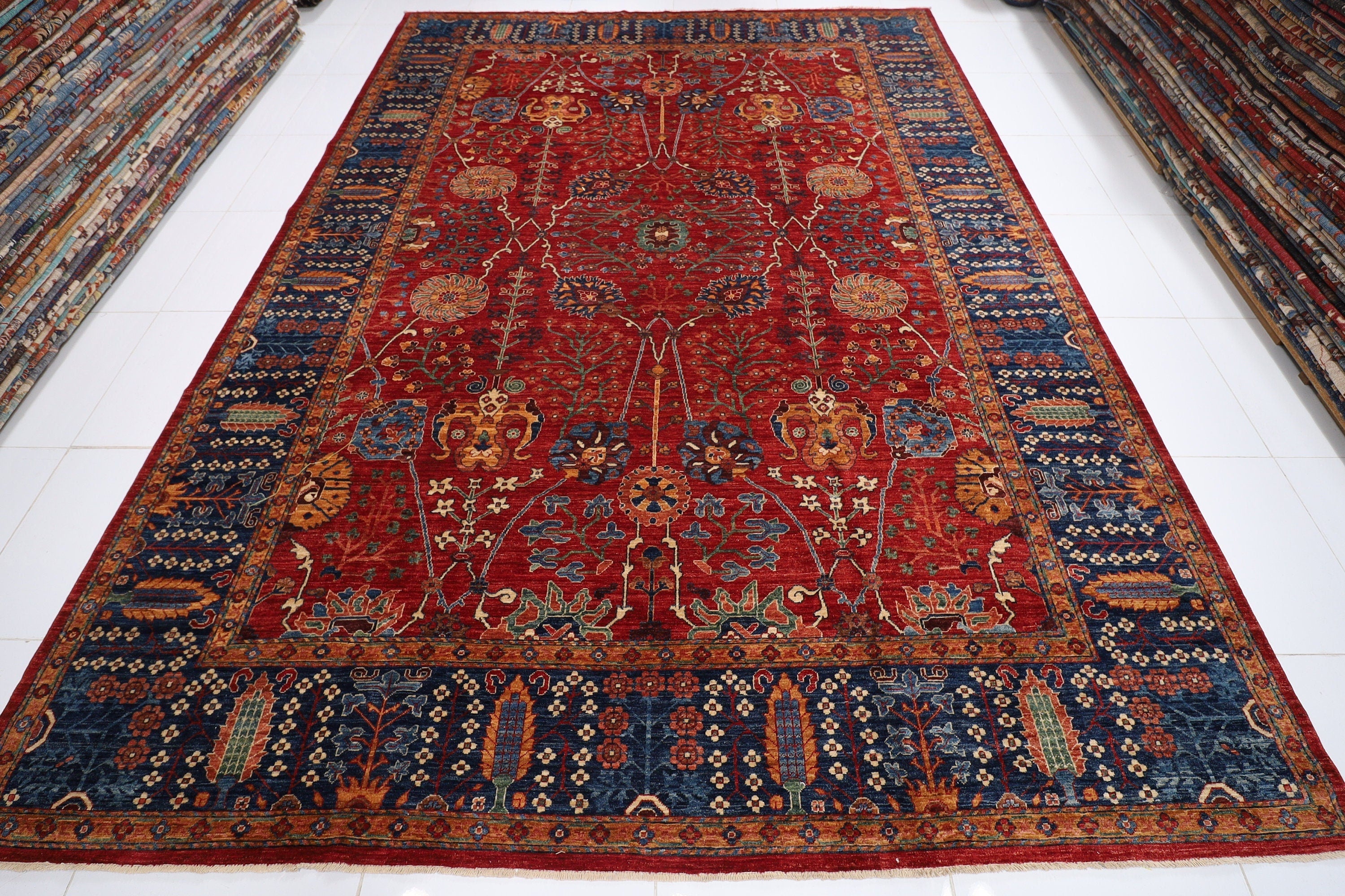 Turkmen - 305 x 424 cm (10 x 13.11 ft) Hand-Knotted Afghan Rug