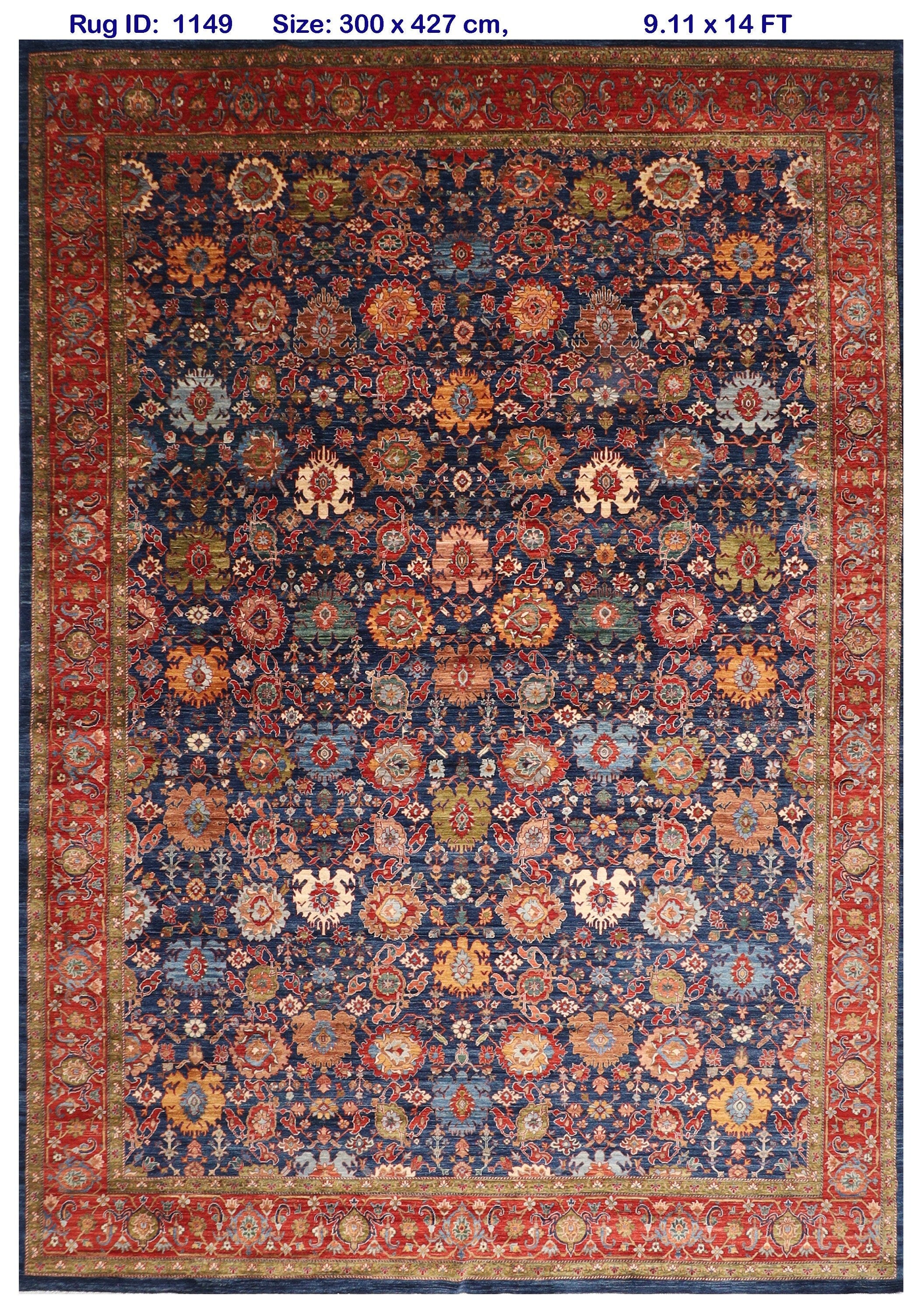 Kazak - 300 x 427 cm (9.11 x 14 ft) Hand Knotted Afghan Wool Area Rug