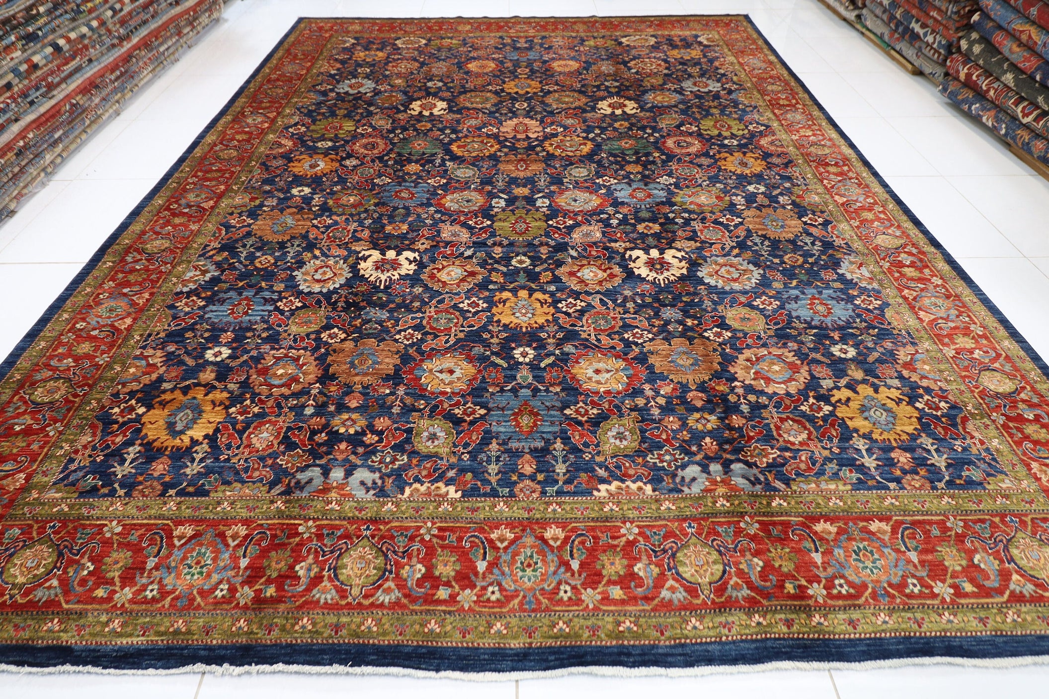 Kazak - 300 x 427 cm (9.11 x 14 ft) Hand Knotted Afghan Wool Area Rug