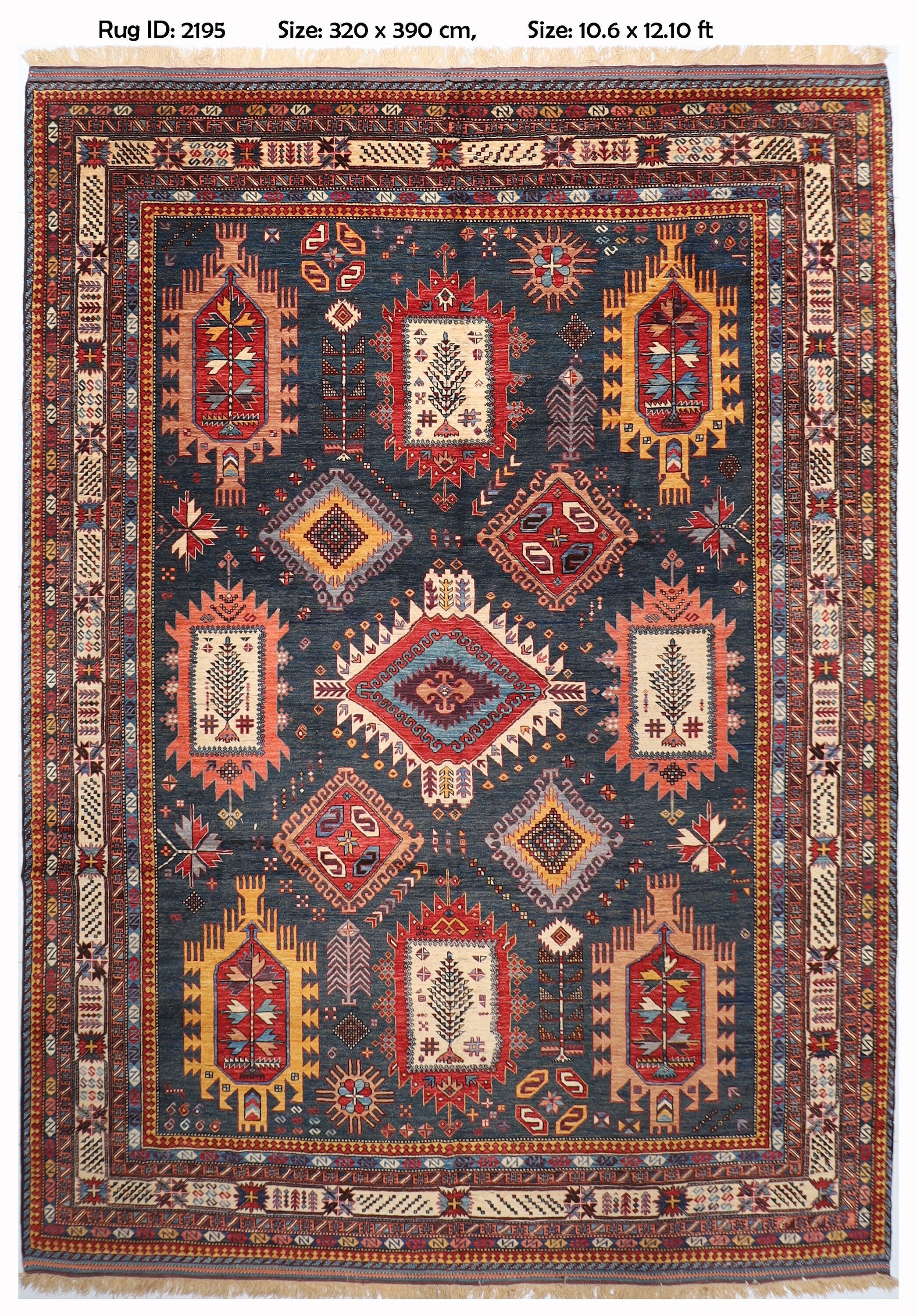 Tribal Area Rug - 320x390 cm, 10.6x12.10 ft