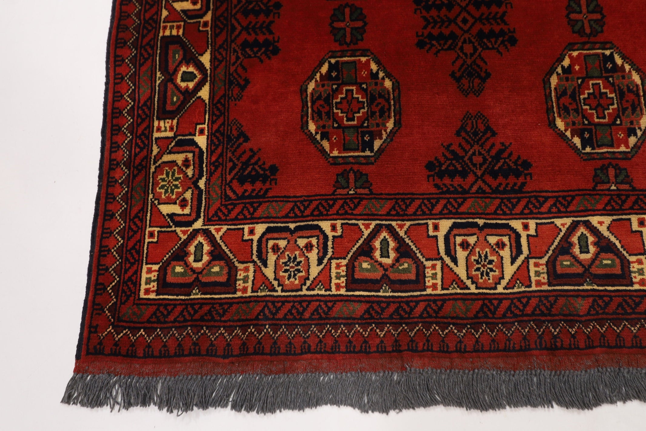 Tribal Afghan Rug - 3x5 ft (103 x 147 cm) Hand-Knotted Wool Area Rug