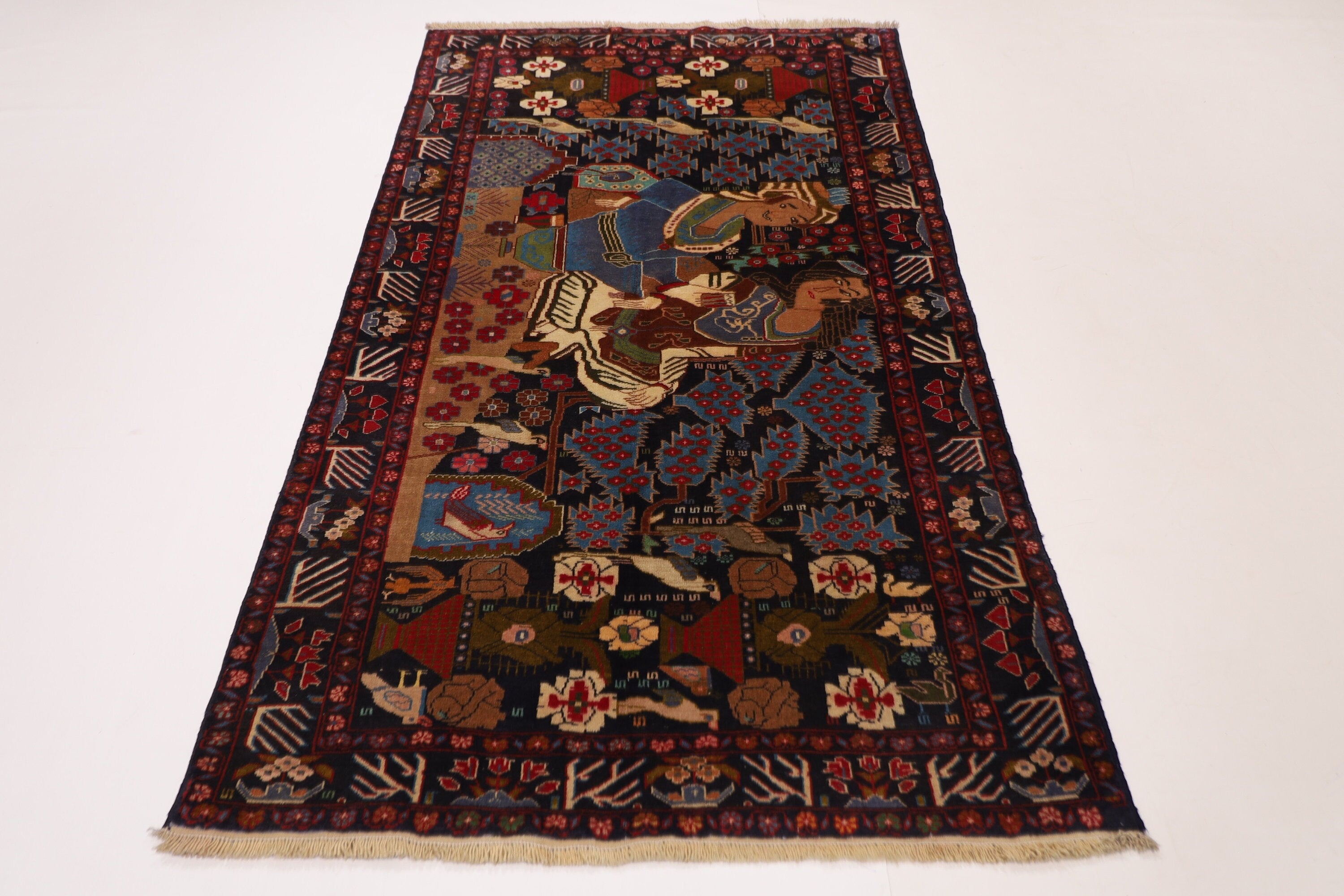 Tribal Rug - 117 x 217 cm, 4 x 7 ft Hand-Knotted Afghan Wool