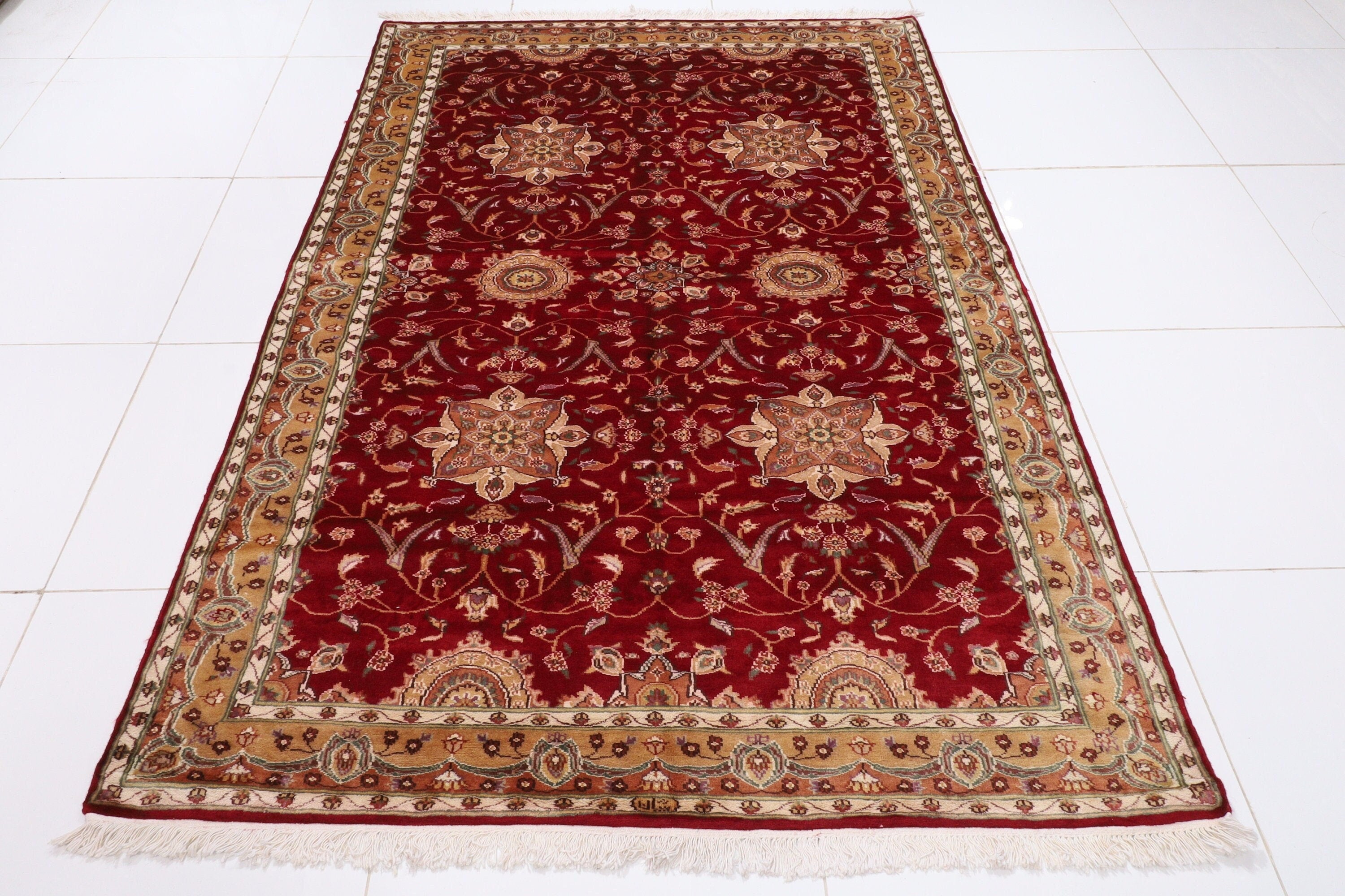 Tribal - 158x246 cm (5'3 x 8'1 ft) Afghan Zeigler Red Area Rug