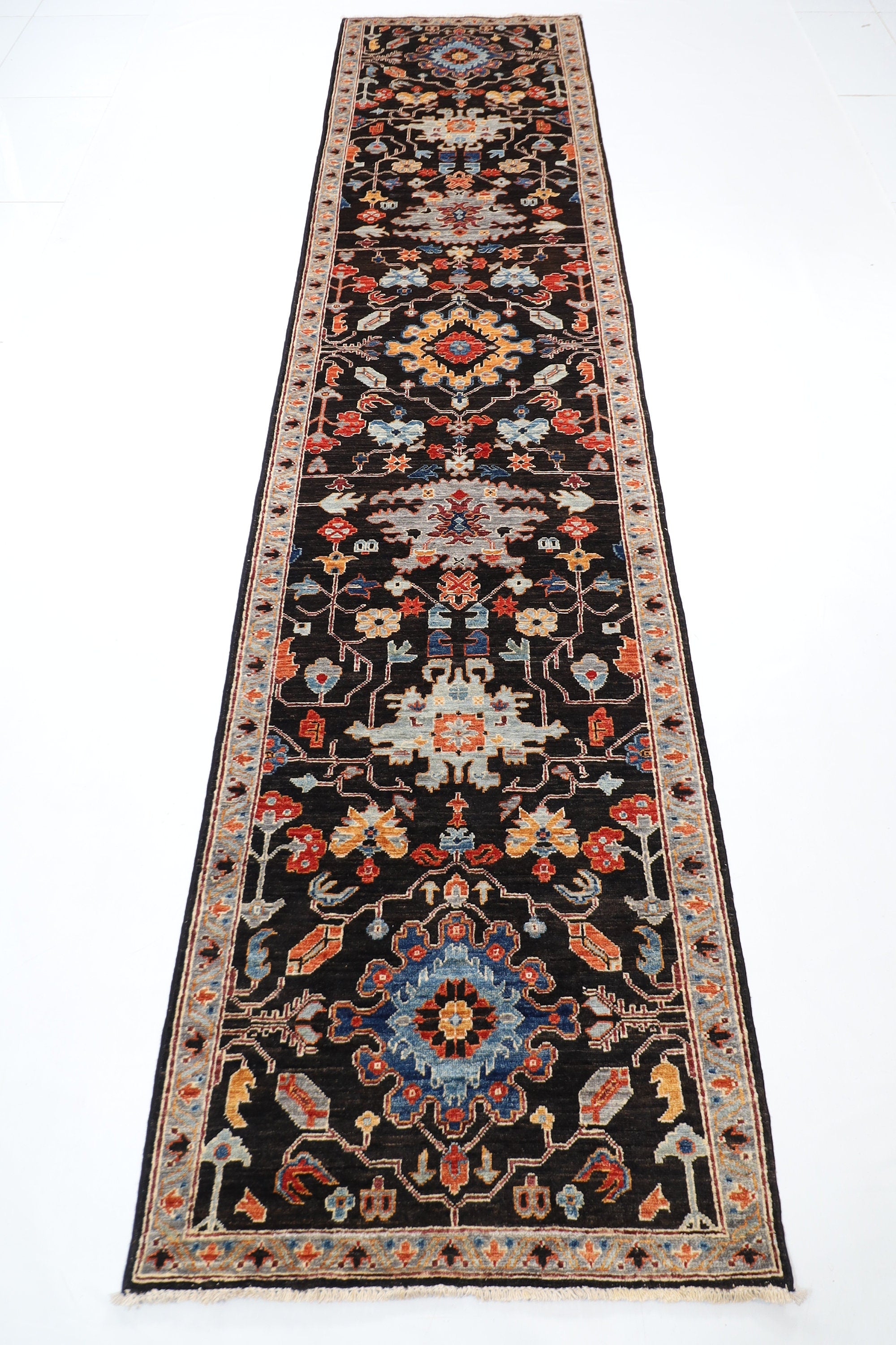 Turkmen Tribal Rug - 86 x 359 cm, 2.10 x 11.10 ft