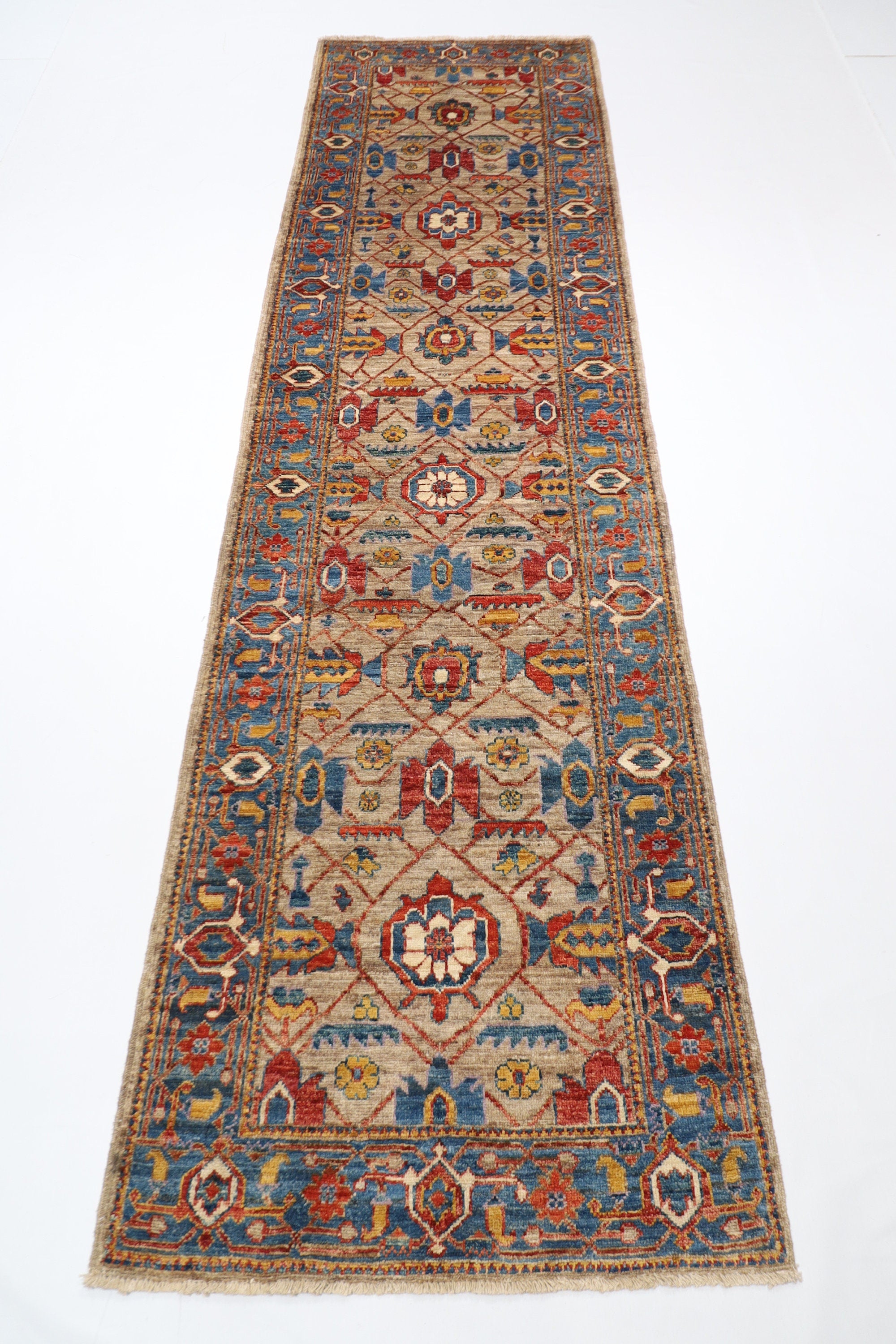 Turkmen - 82 x 300 cm (2.9 x 9.11 ft) Hand-Knotted Wool Runner Rug