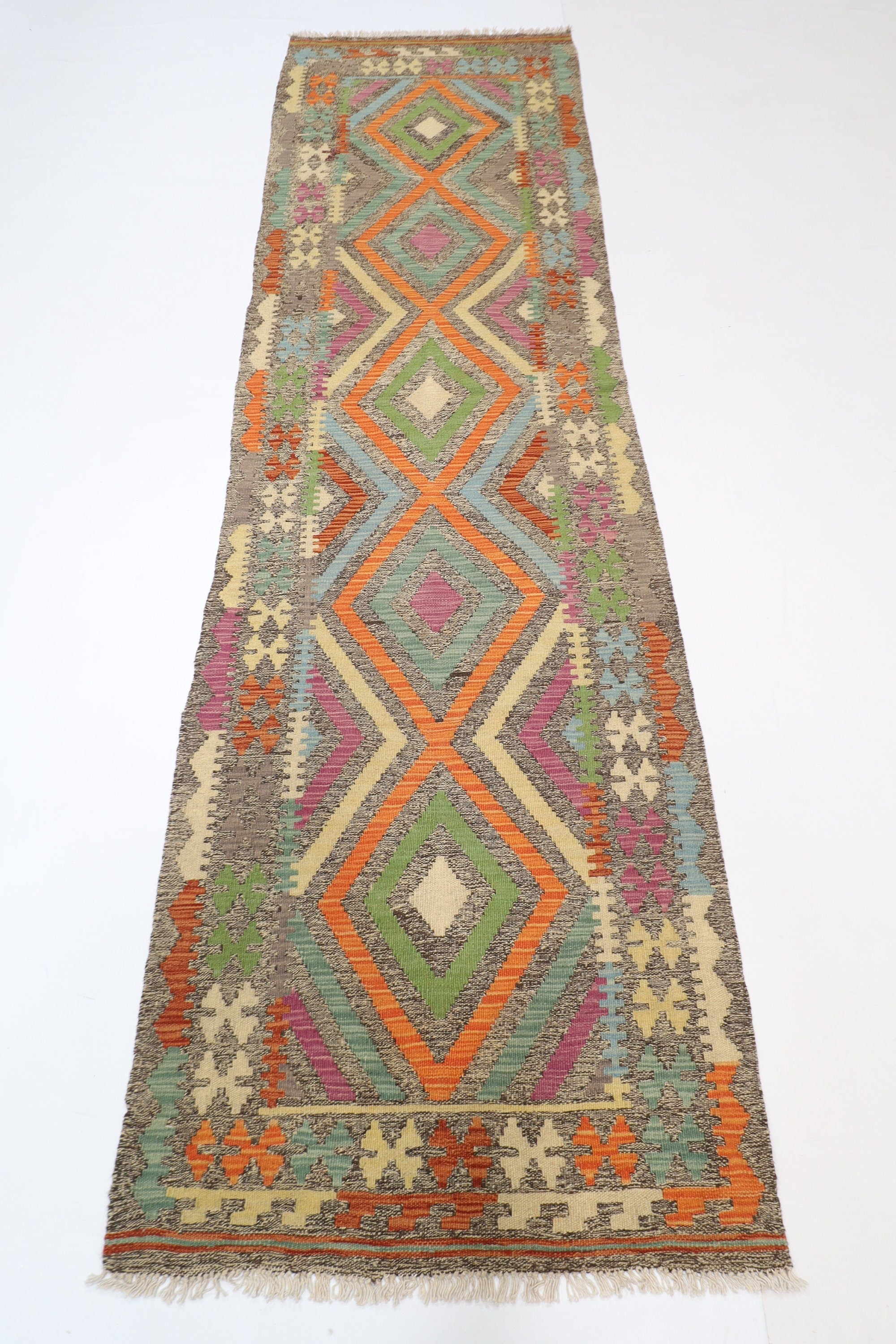 Turkmen Kilim Runner - 80 x 285 cm, 2.8 x 9.5 ft