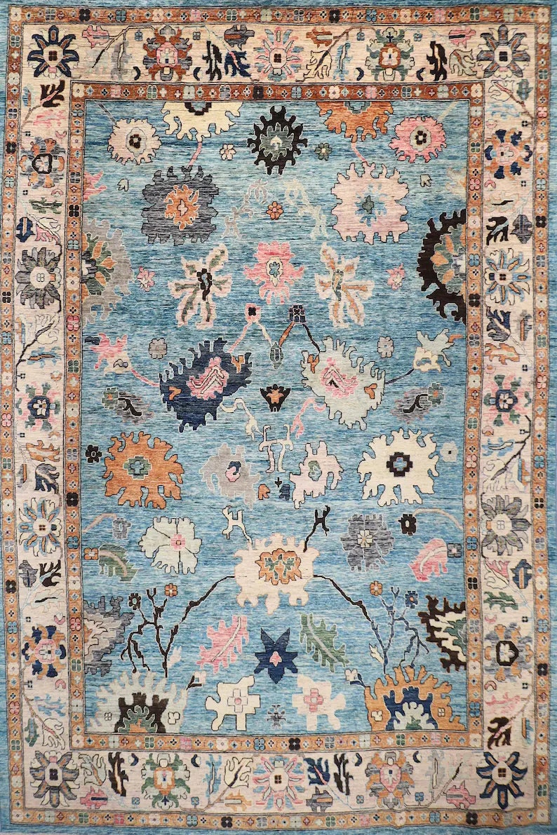 Turkish Oushak - 315 x 412 cm (10.4 x 13.7 ft) Handwoven Wool Rug