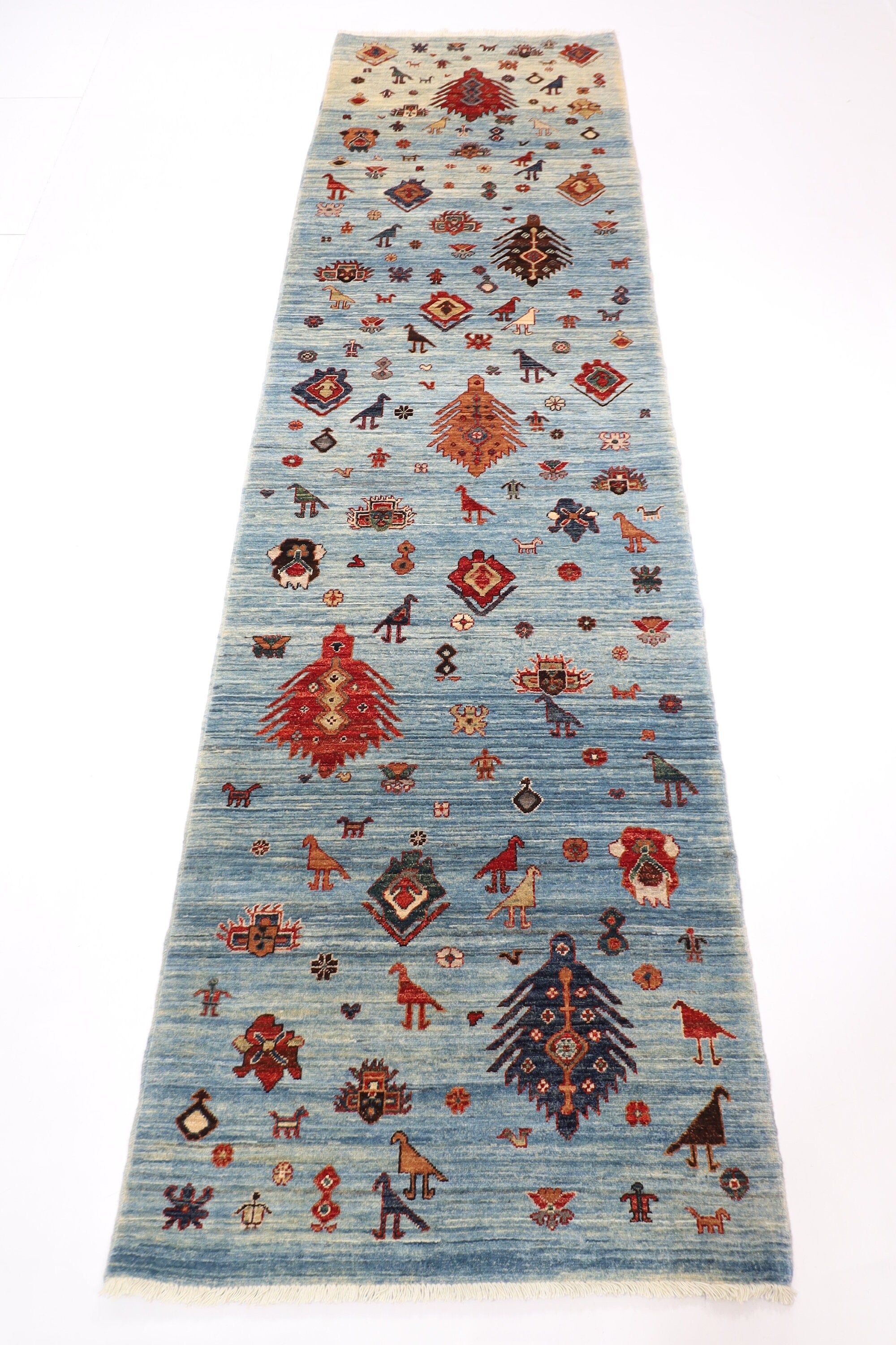 Tribal Wool Rug - 84 x 292 cm, 2.9 x 9.7 ft