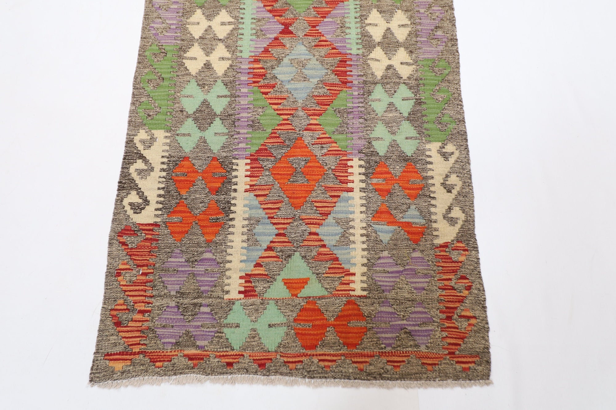 Tribal Kilim Runner - 83 x 288 cm (2.9 x 9.6 ft)