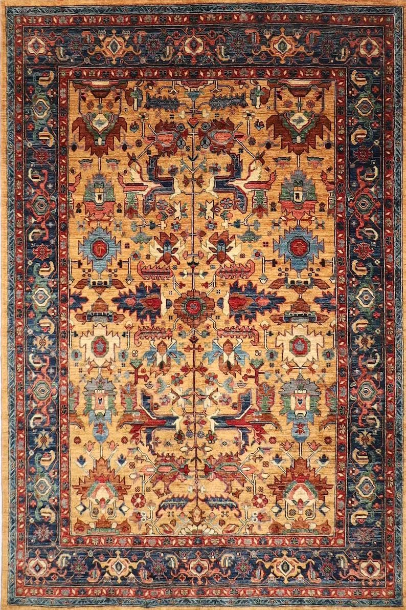 Tribal - 195 x 266 cm (6'5 x 8'9 ft) Handmade Afghan Wool Area Rug