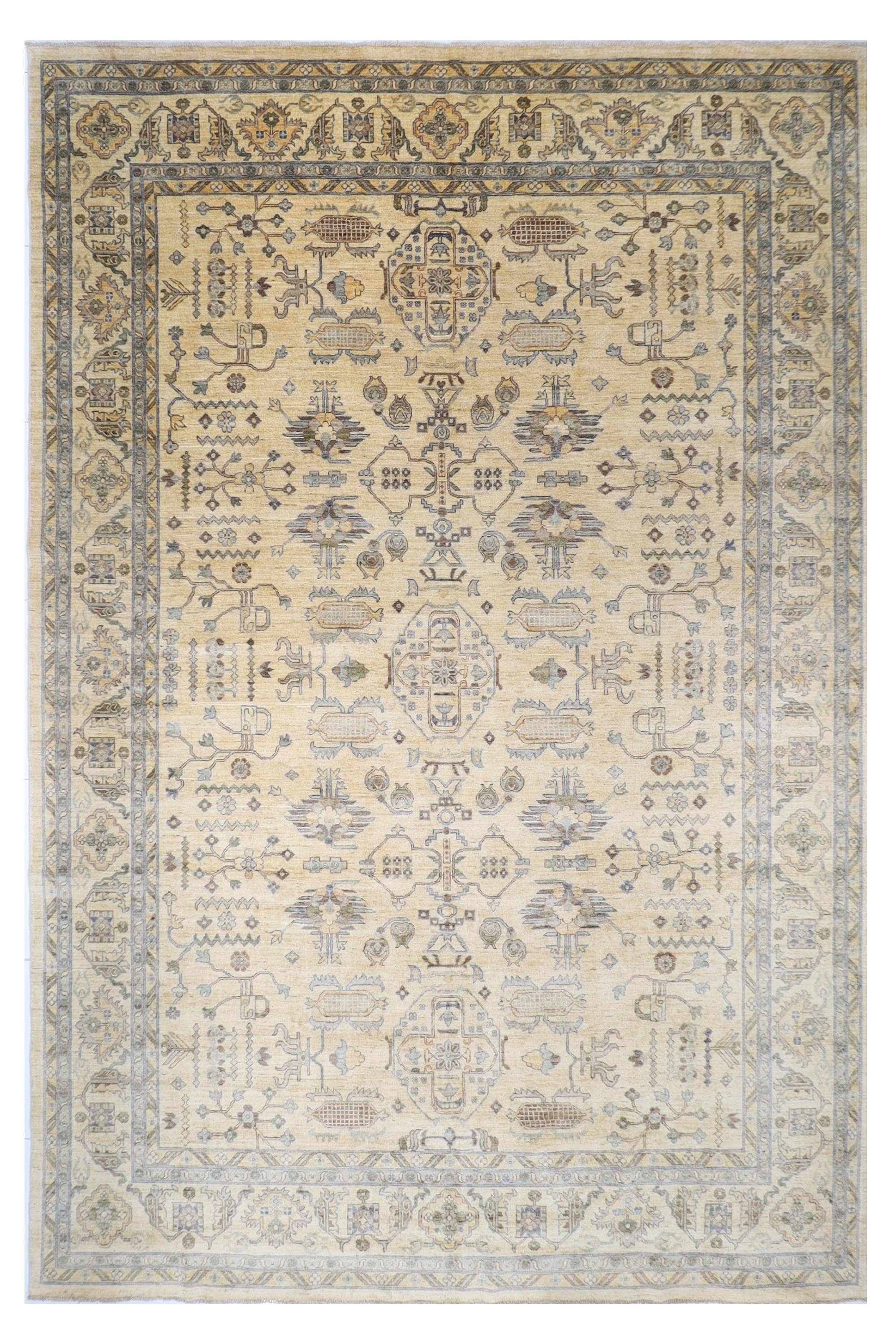 Tribal - 306x423 cm (10.1x13.11 ft) Hand-Knotted Wool Area Rug