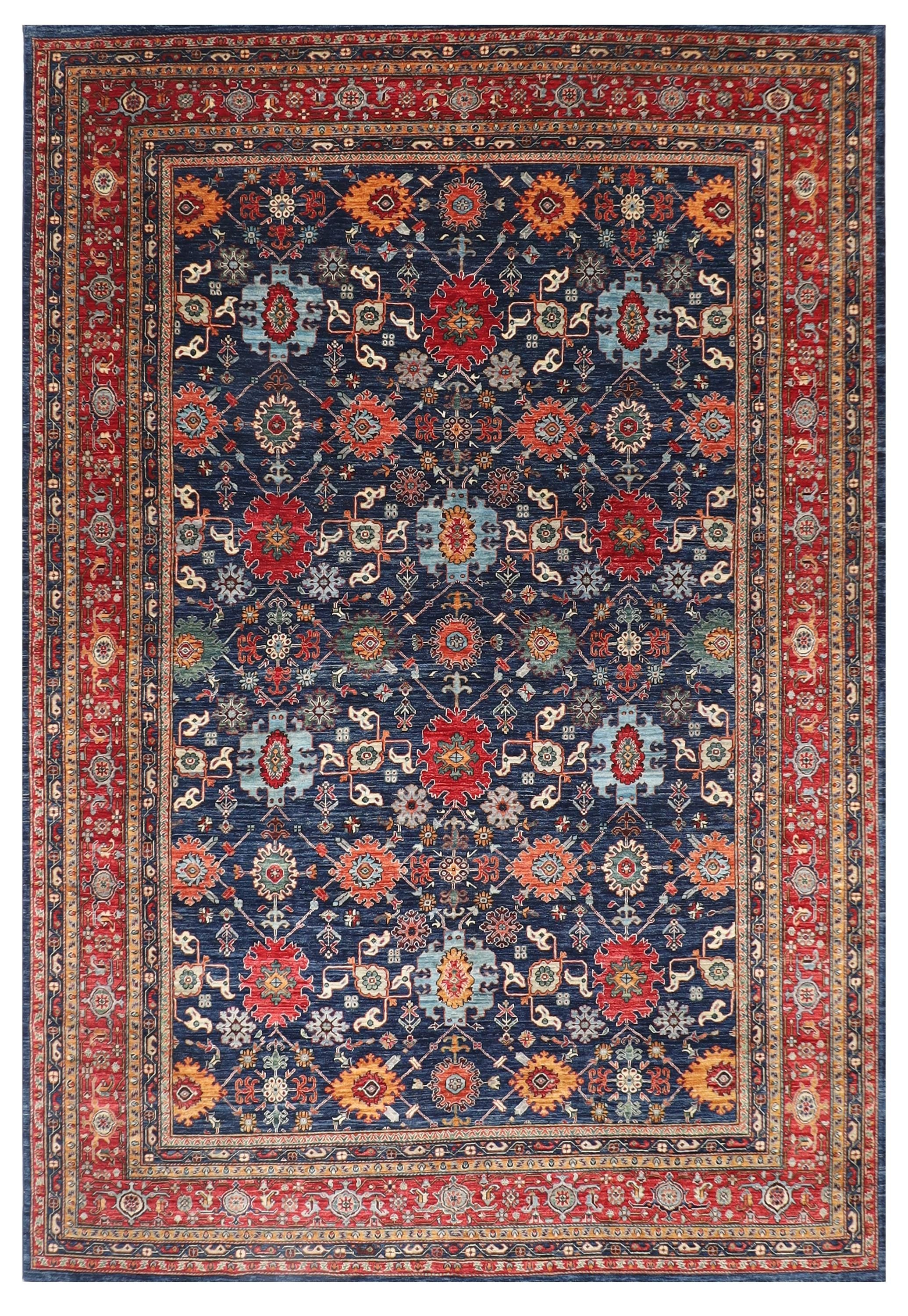 Persian - 302 x 389 cm, 9.11 x 12'10 ft Hand Knotted Blue Area Rug