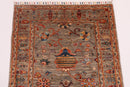 Kazak - 102x149 cm (3.5x4.11 ft) Handcrafted Wool Rug - Jerm Rugs - Handmade Afghan Rug - Jerm Rugs