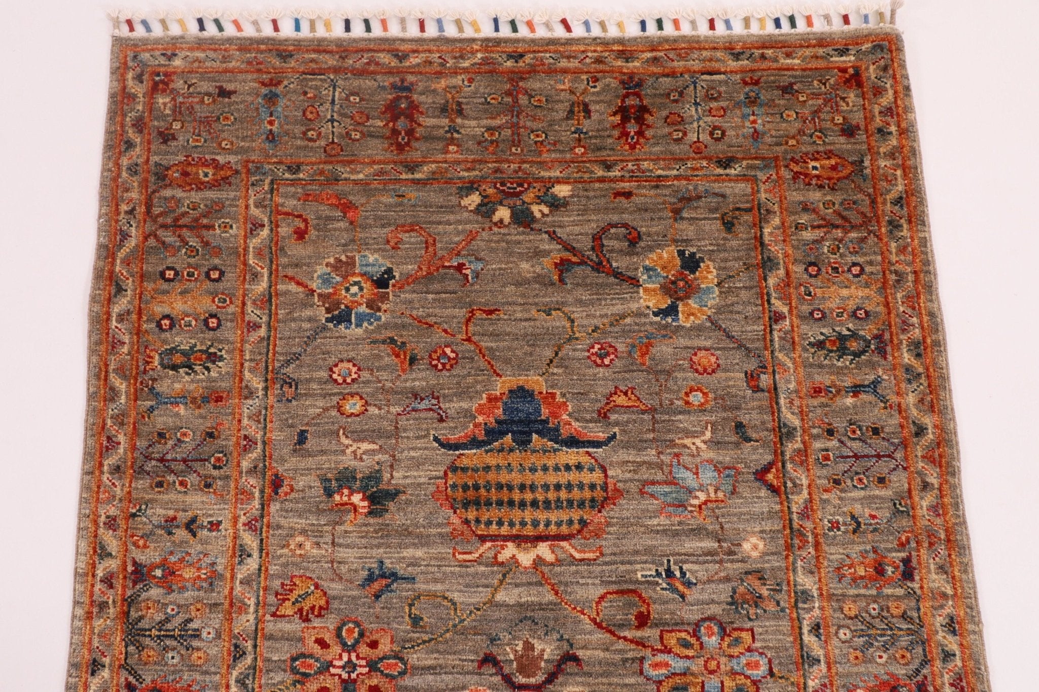 Kazak - 102x149 cm (3.5x4.11 ft) Handcrafted Wool Rug - Jerm Rugs - Handmade Afghan Rug - Jerm Rugs