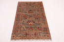 Kazak - 102x149 cm (3.5x4.11 ft) Handcrafted Wool Rug - Jerm Rugs - Handmade Afghan Rug - Jerm Rugs