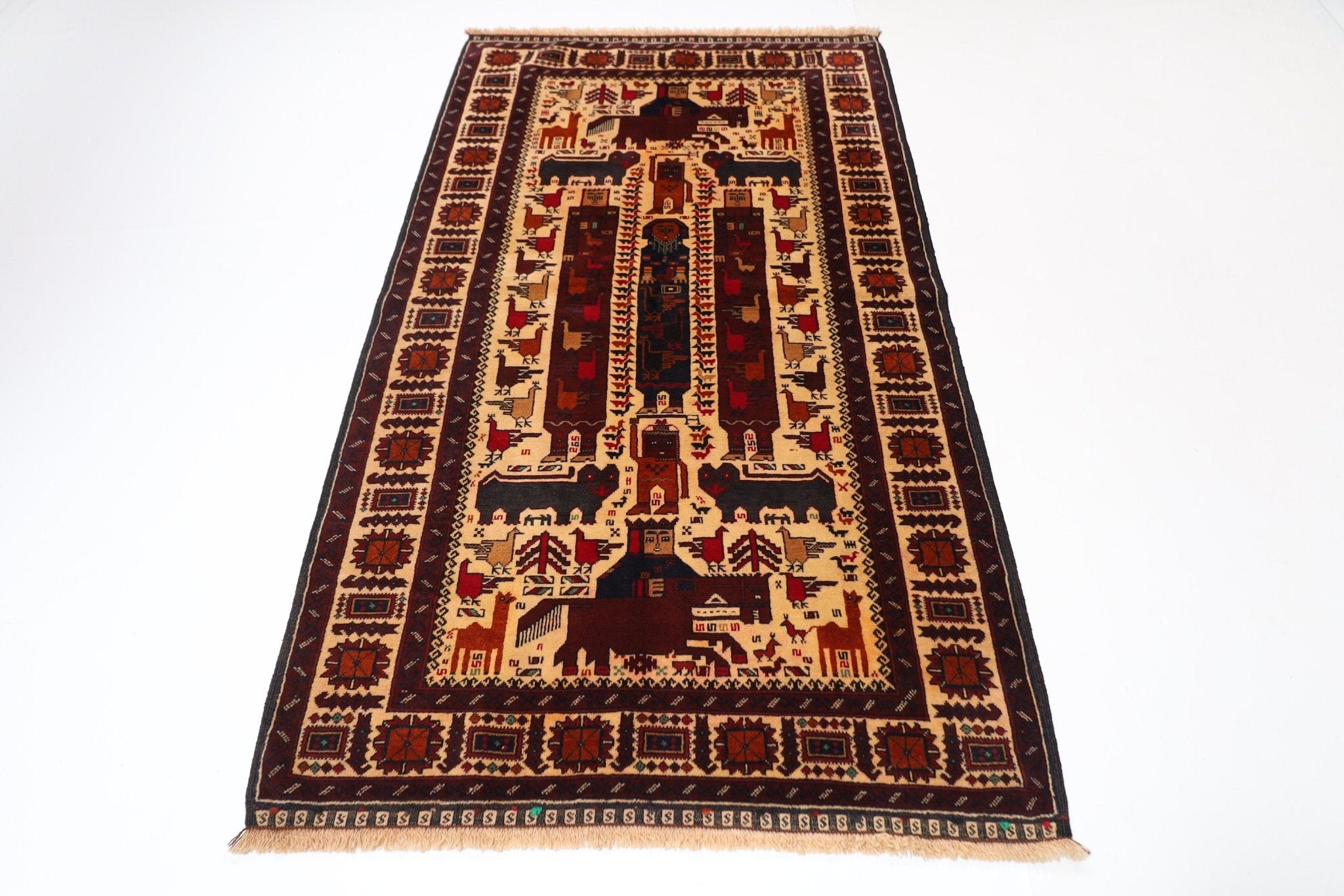 Kazak - 113 x 213 cm (3.9 x 6.9 ft) Handmade Wool Rug