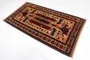 Kazak - 113 x 213 cm (3.9 x 6.9 ft) Handmade Wool Rug - Jerm Rugs - Handmade Afghan Rug - Jerm Rugs