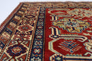 Kazak - 116 x 153 cm (3'10 x 5 ft) Hand Knotted Area Rug - Jerm Rugs - Handmade Afghan Rug - Jerm Rugs