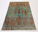 Kazak - 119x178 cm (3.11x5.11 ft) Handcrafted Animal Landscape Area Rug - Jerm Rugs - Handmade Afghan Rug - Jerm Rugs